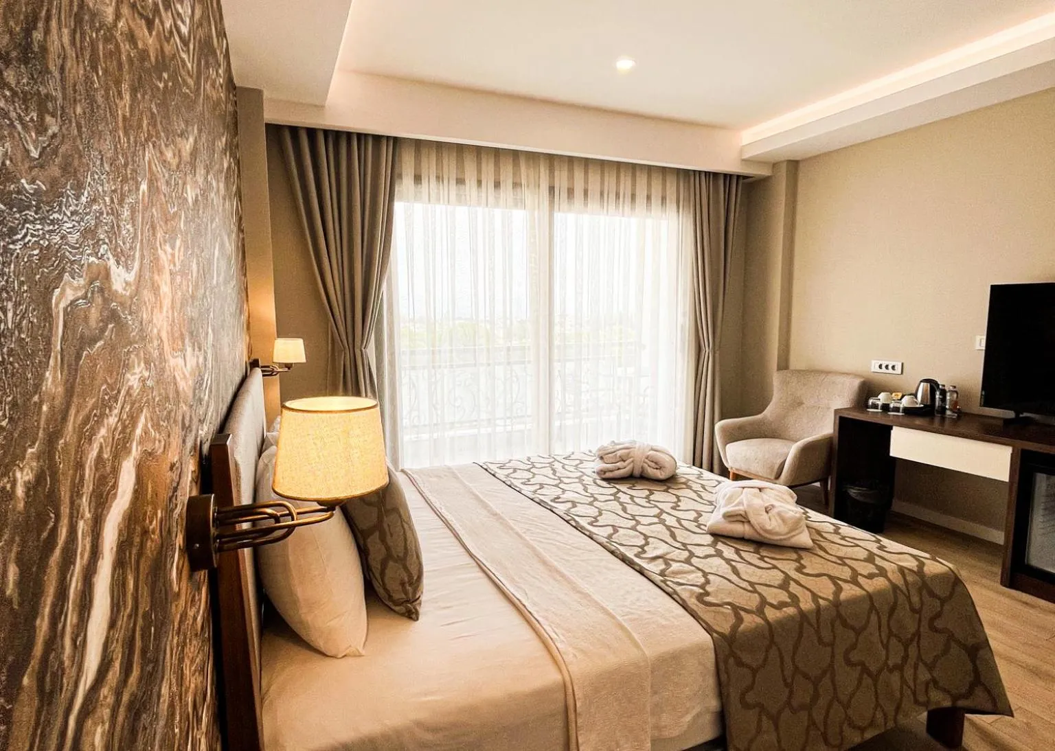 Bed in Dedeman Güre Nurhayat Thermal Resort&SPA