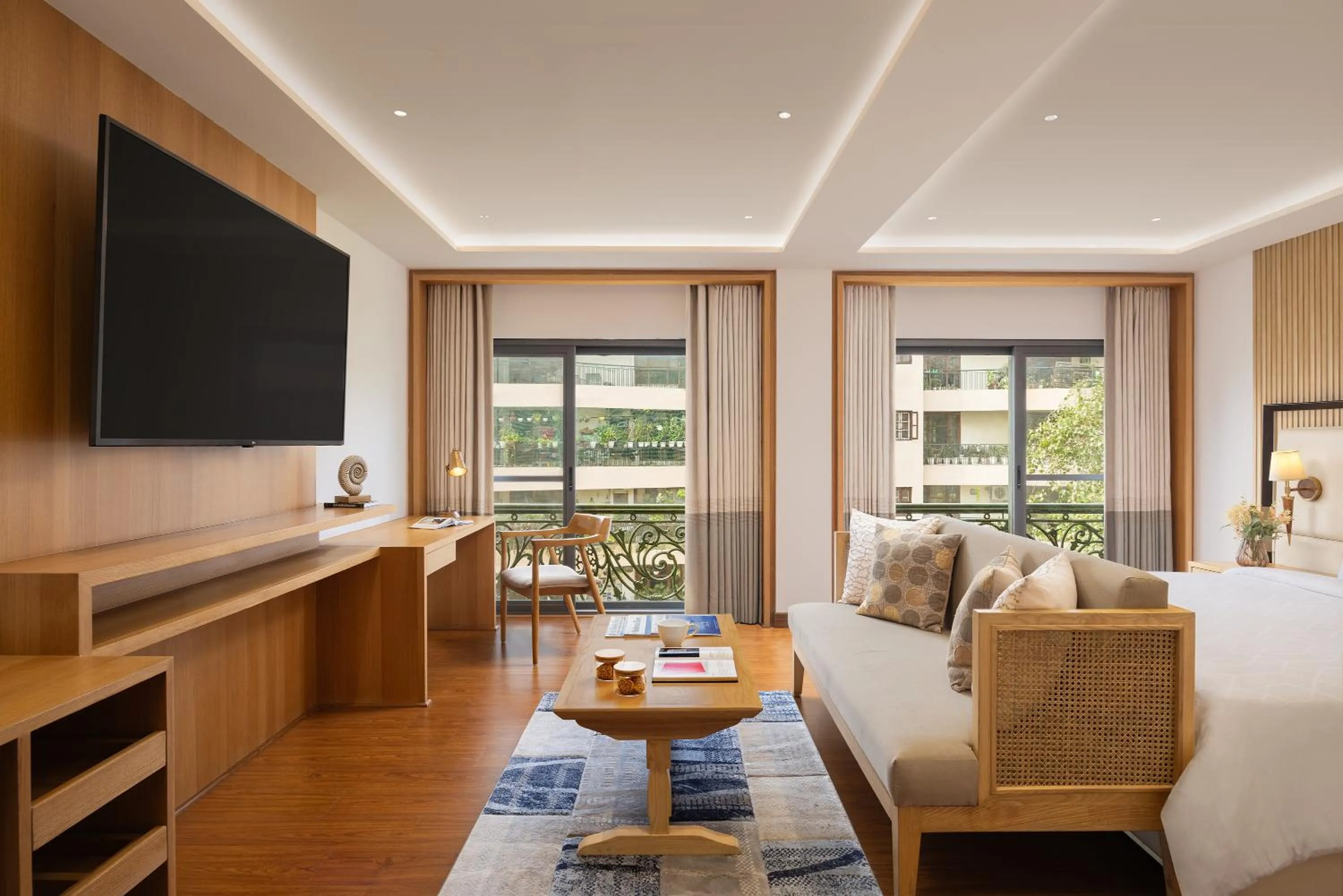 View (from property/room), Bed in Ginger Delhi, Chanakyapuri