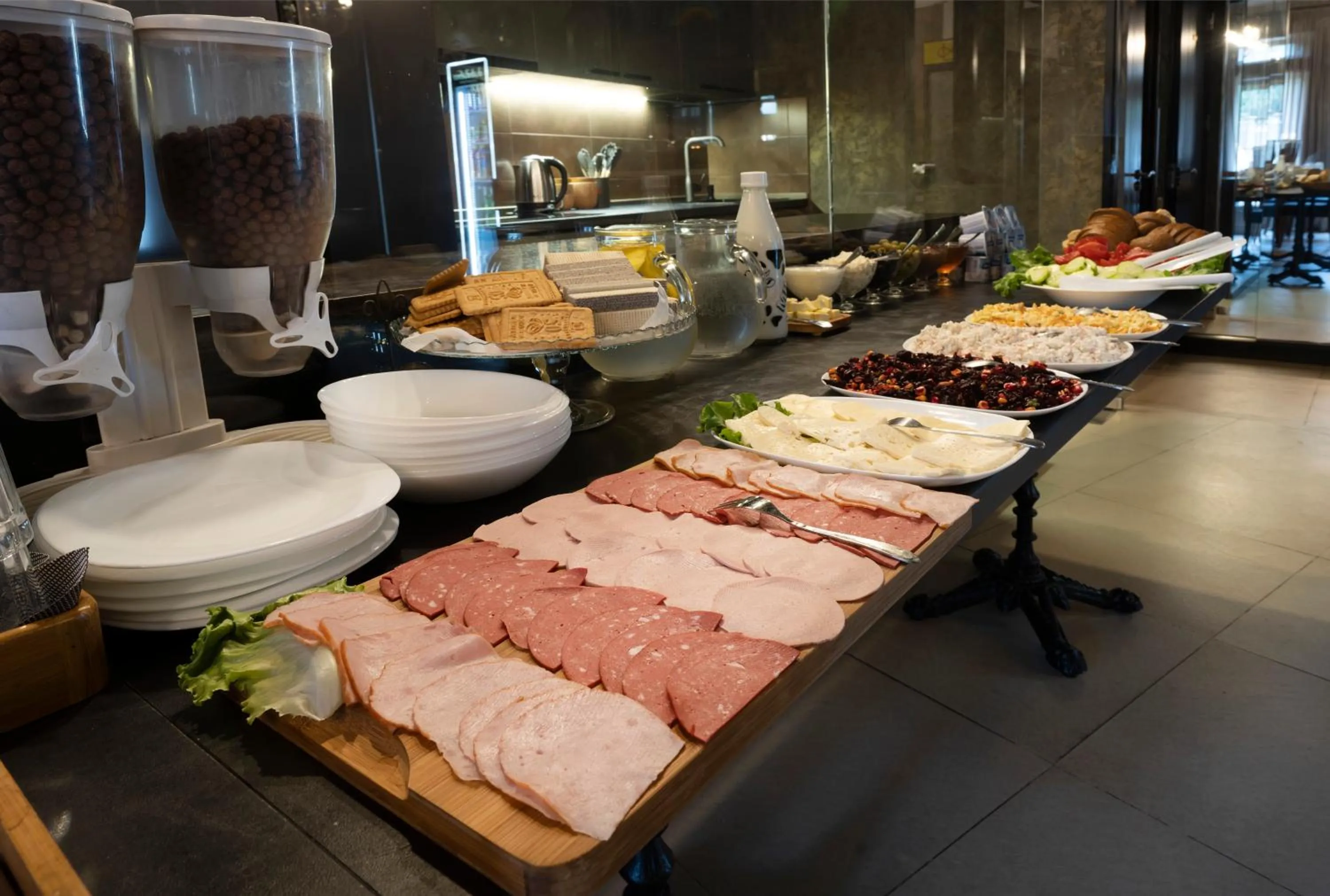 Buffet breakfast in Hotel Piazza Tbilisi
