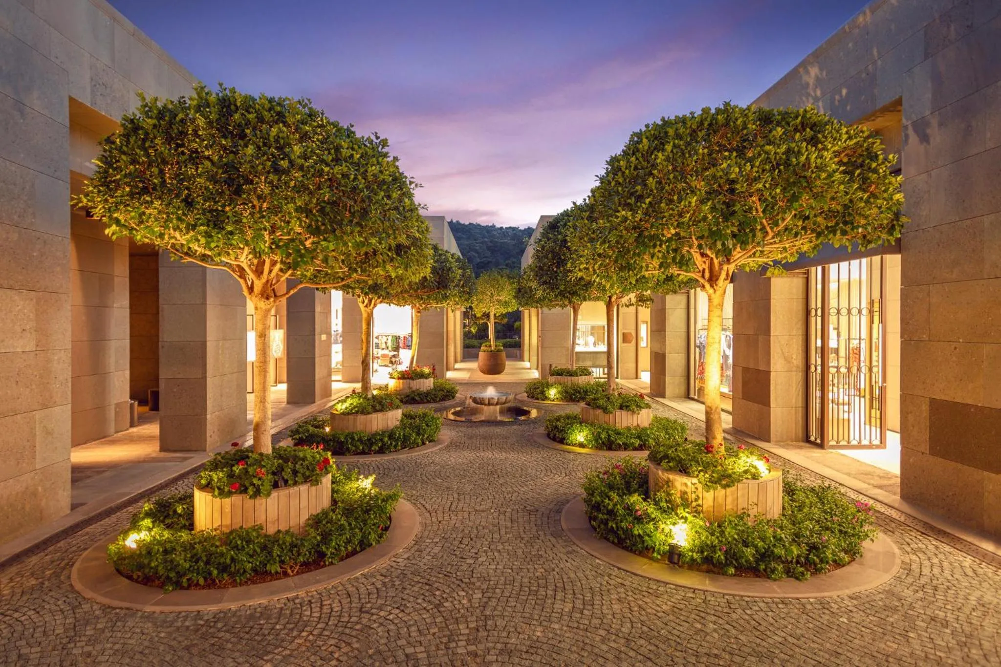 Inner courtyard view in Mandarin Oriental, Bodrum