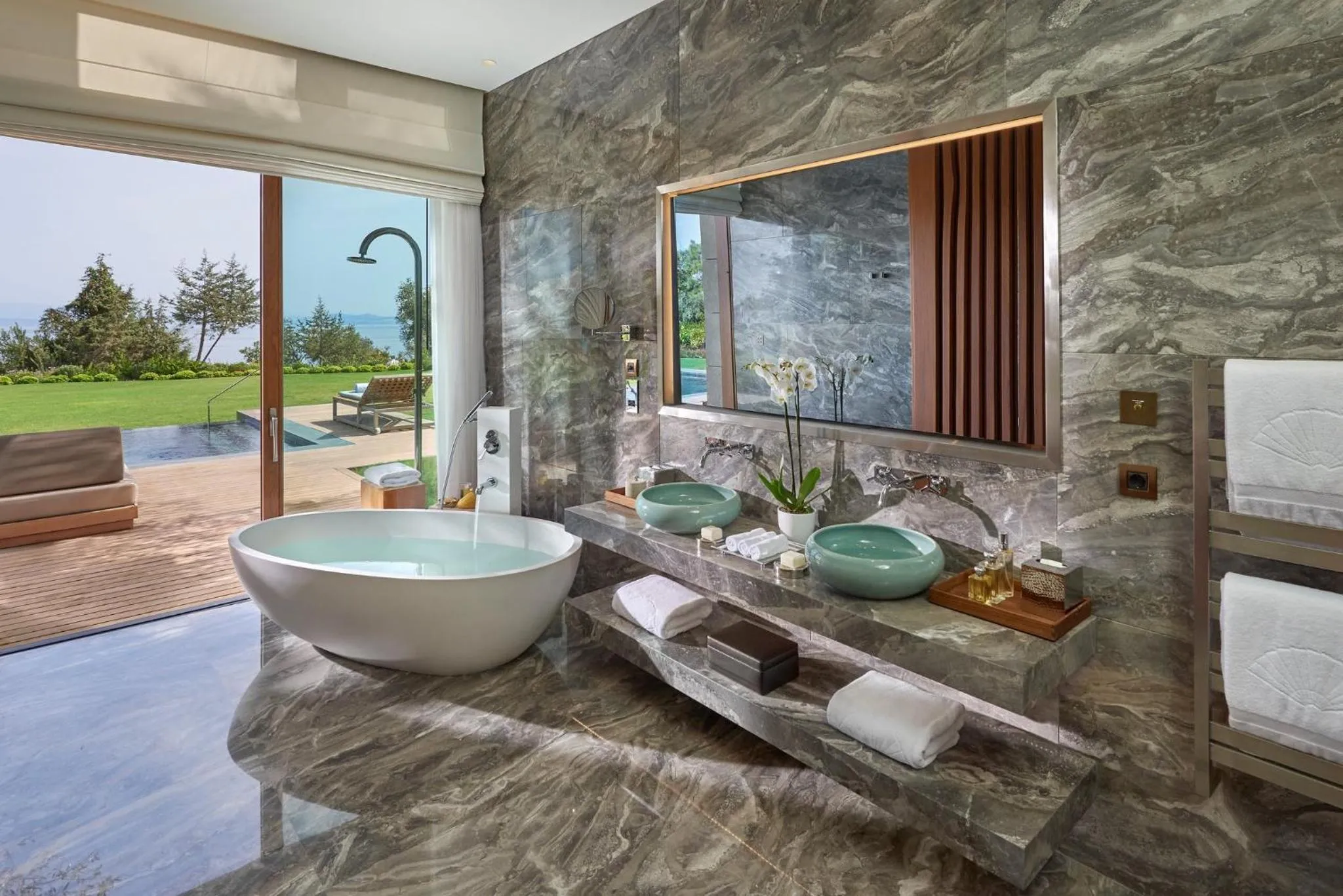 Bathroom in Mandarin Oriental, Bodrum