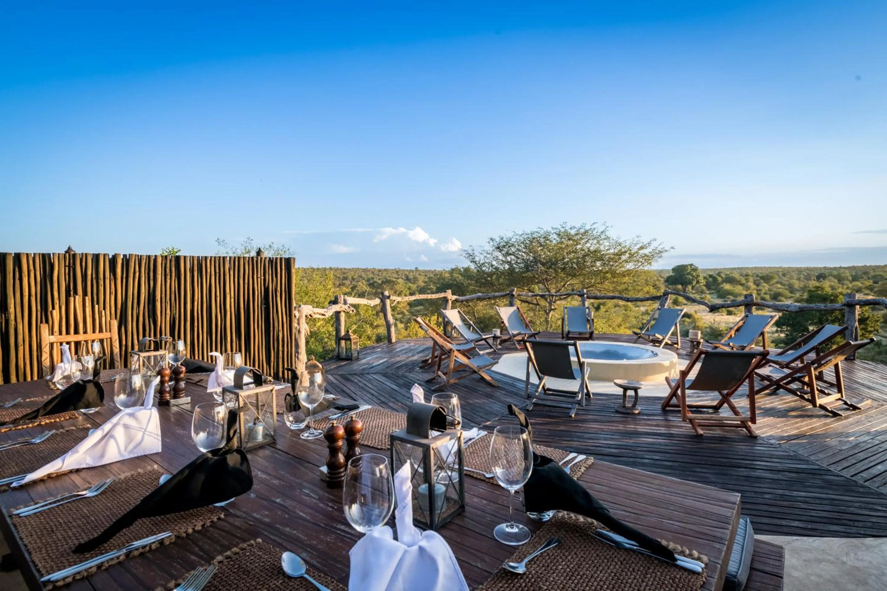 Patio in Makumu Private Game Lodge