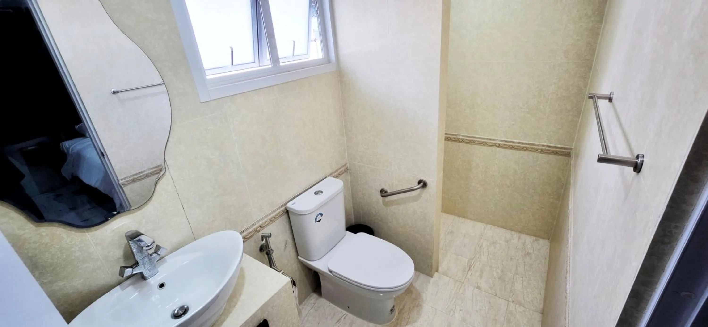 Bathroom in Tiny Island Lake Lodge