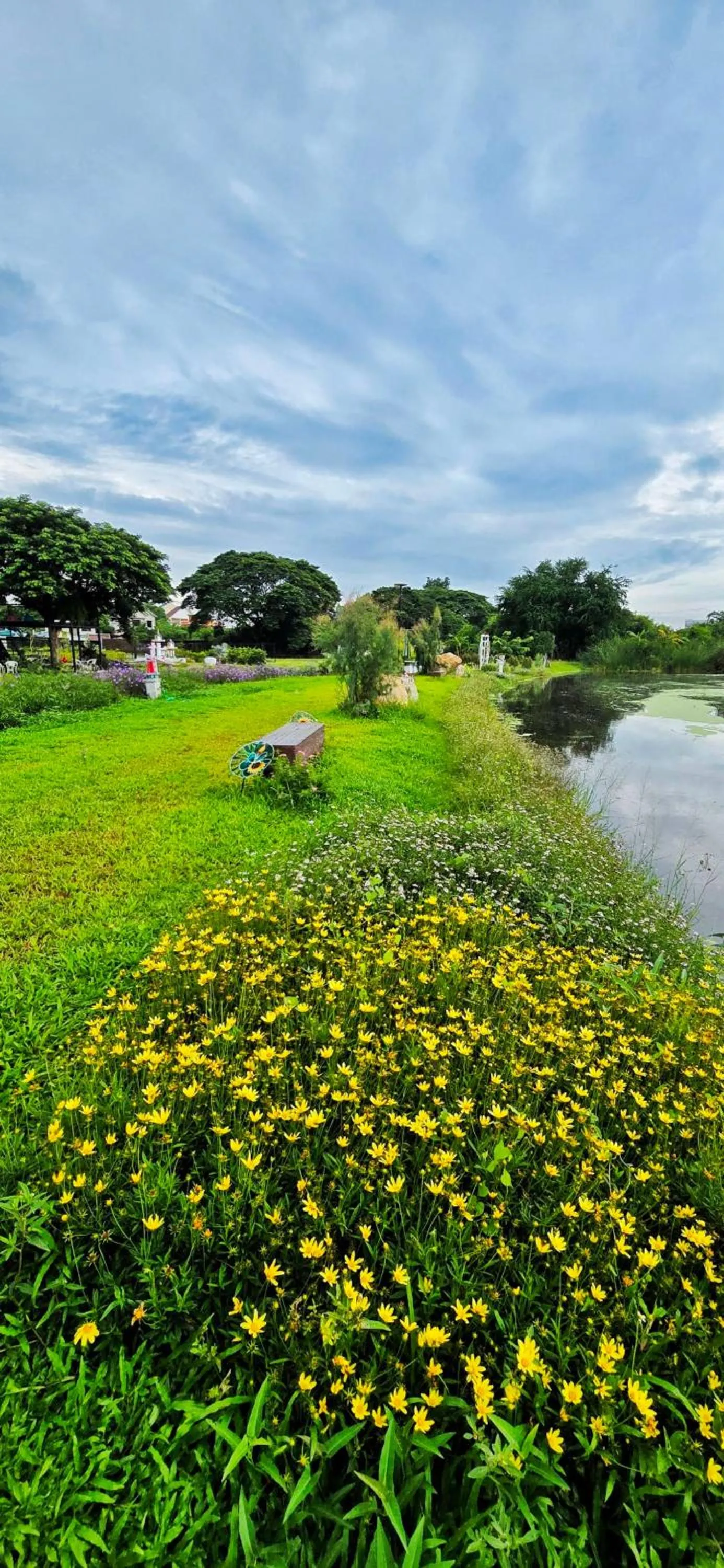 Garden in Tiny Island Lake Lodge