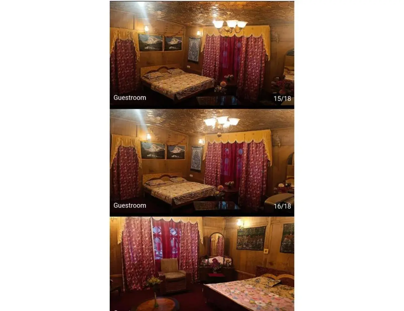 Bed in Taj Palace Houseboat, Srinagar Bed in Taj Palace Houseboat, Srinagar