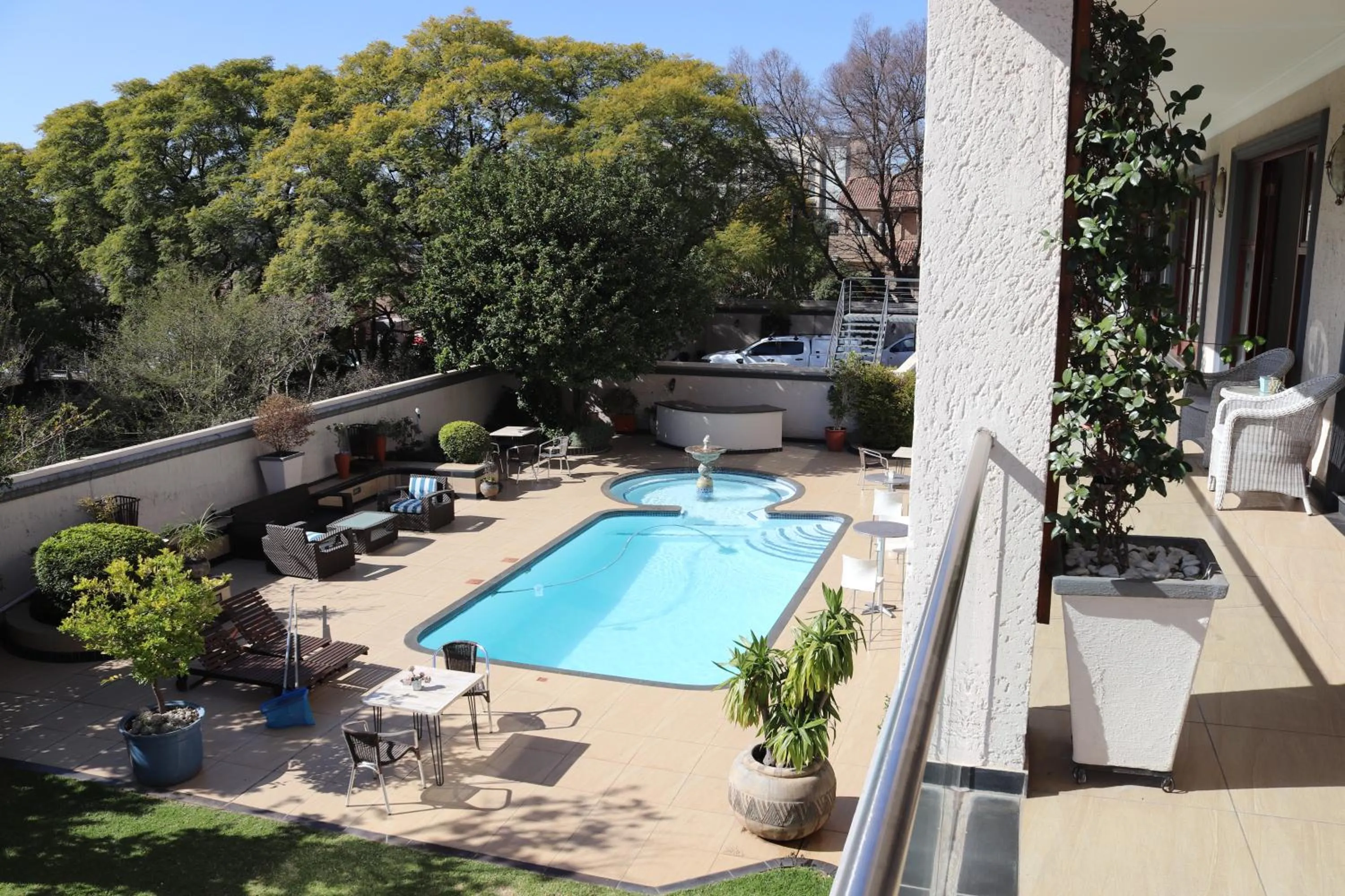 Pool view in Gardenia Boutique Hotel
