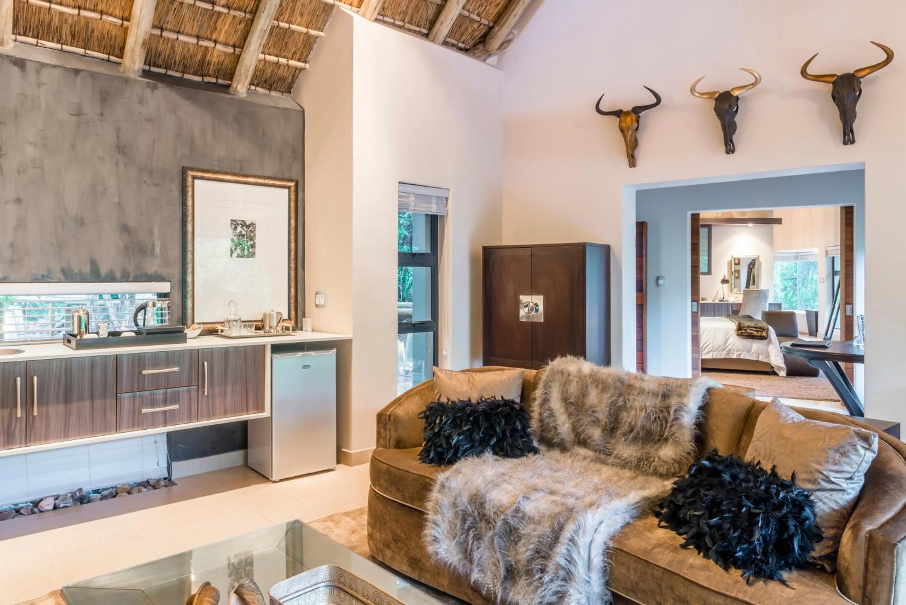Living room in AM Lodge - Hoedspruit