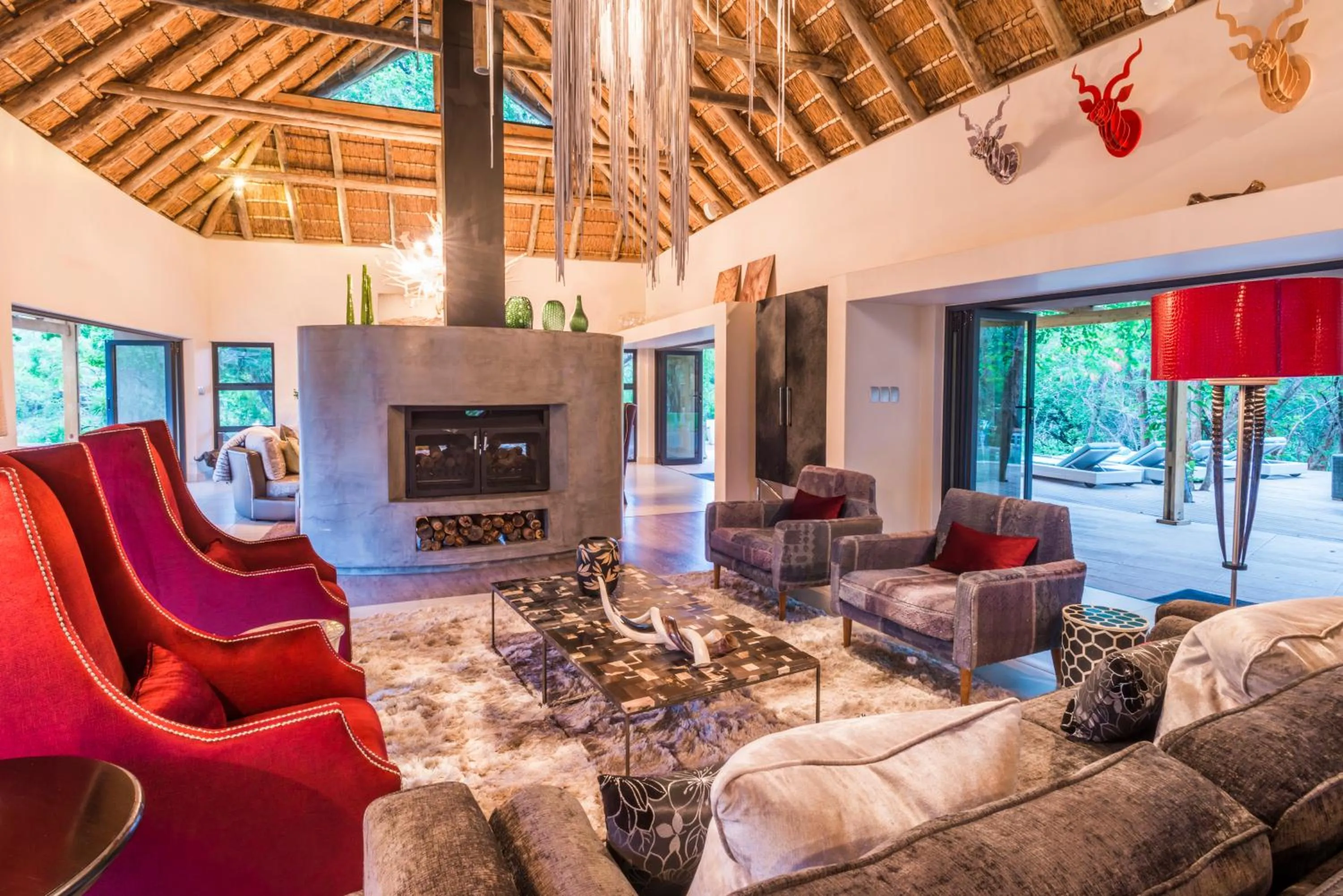 Living room in AM Lodge - Hoedspruit