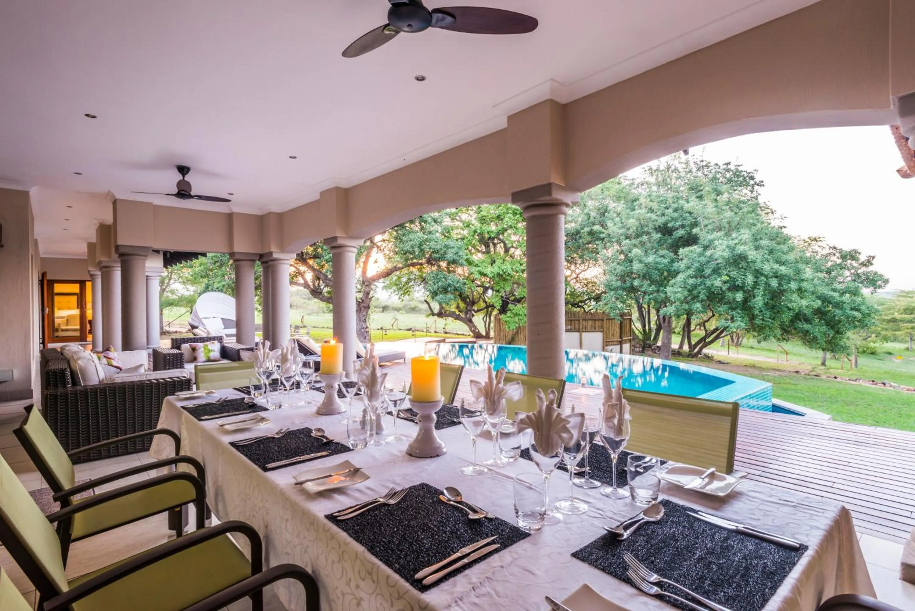 Patio in AM Lodge - Hoedspruit