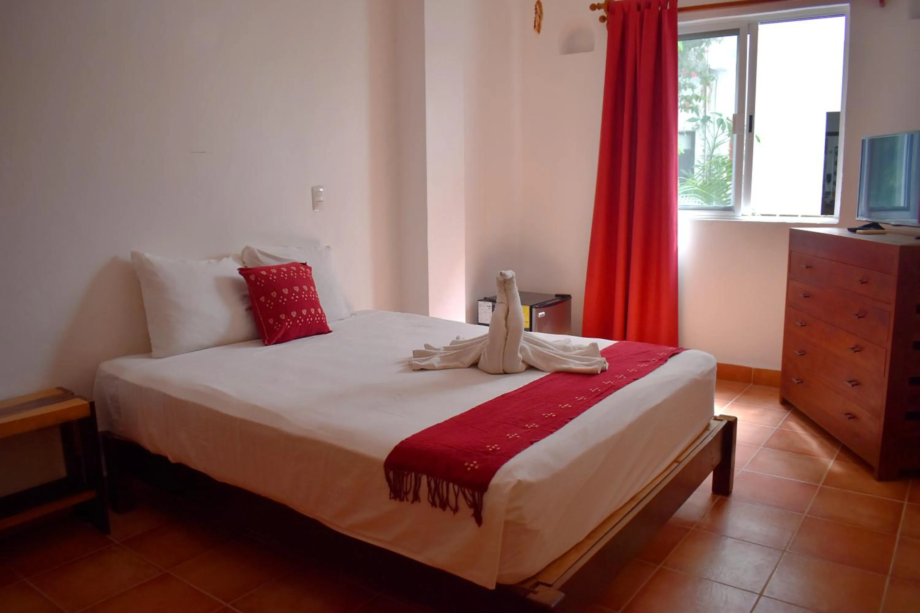 Bed in Zihil Ha Hotel