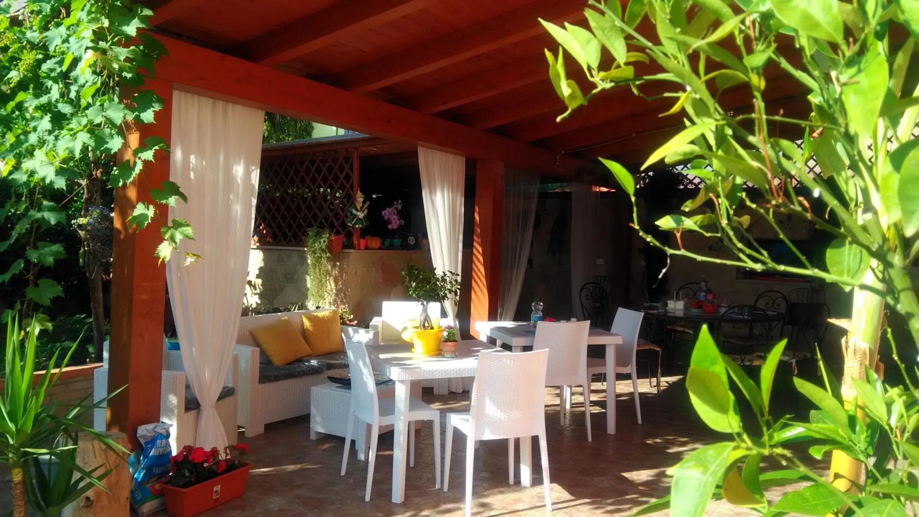 Garden view in Viola di Mare Rooms and Parking