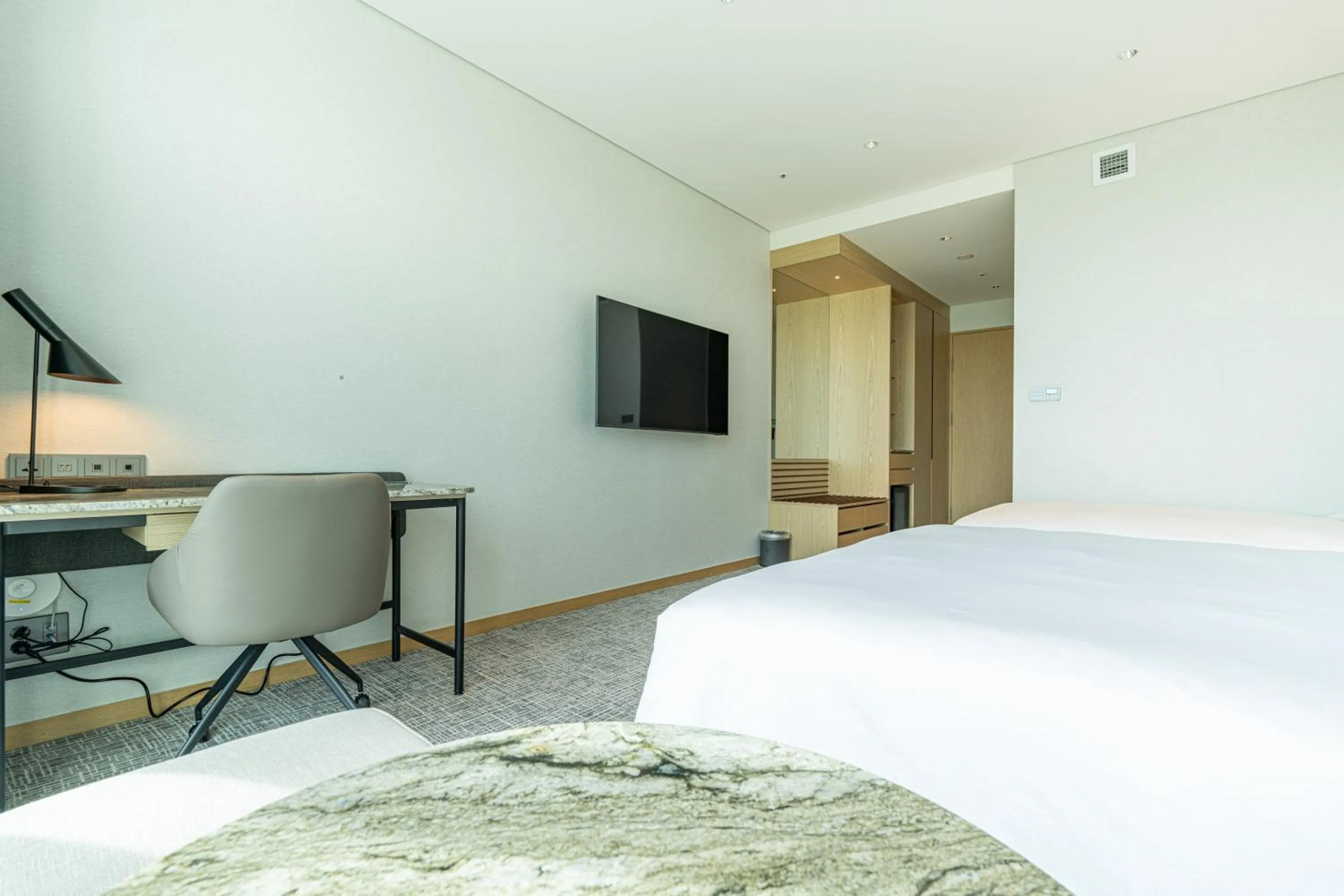 Decorative detail, Bed in Stanford hotel Andong