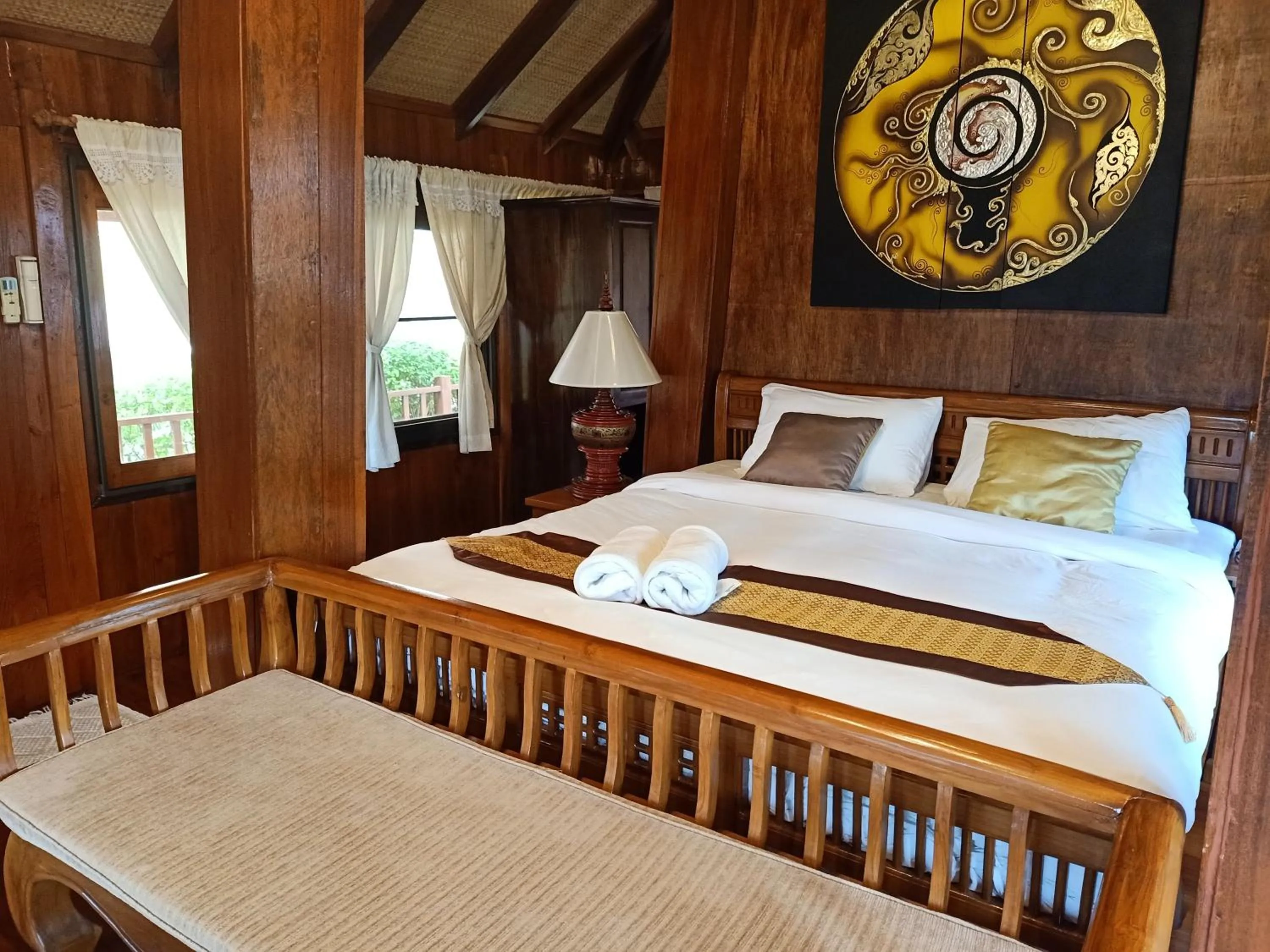 Bed in Insda Wellness Resort