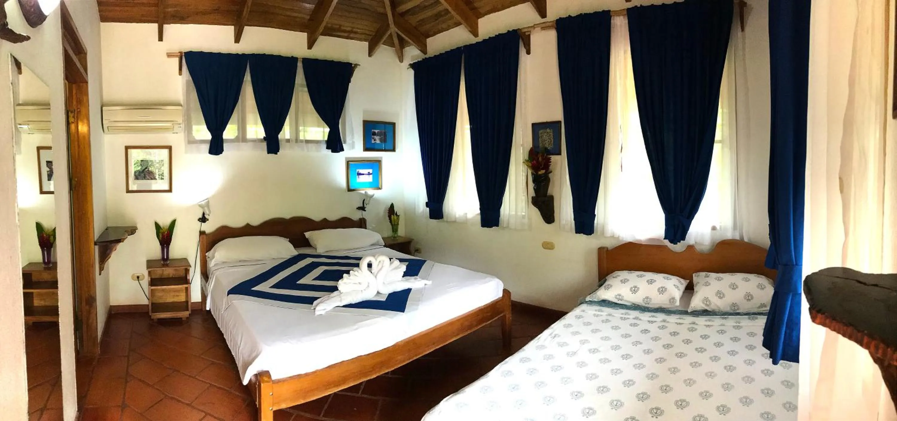 Bed in Hotel de Campo Caño Negro