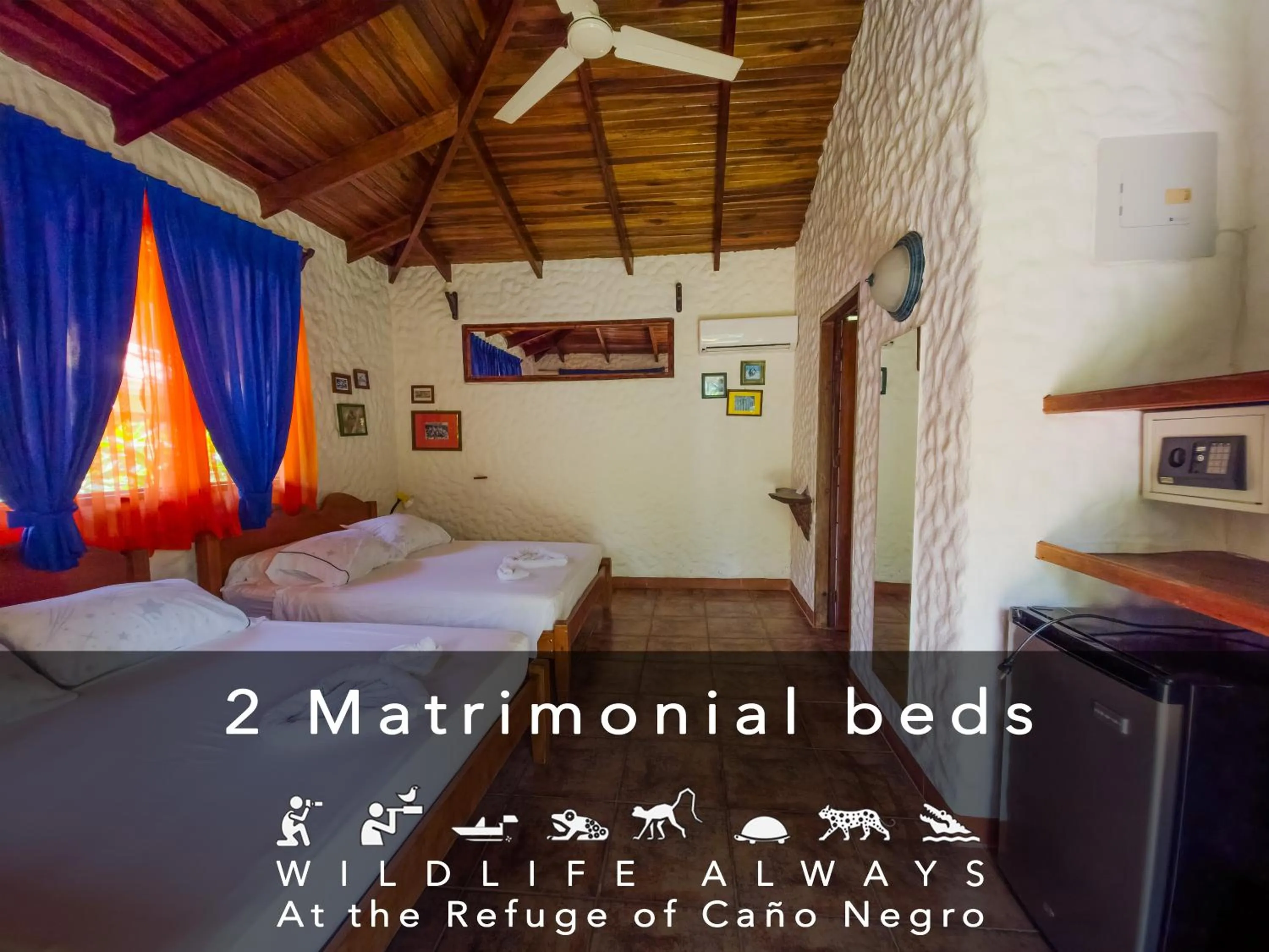 Bed in Hotel de Campo Caño Negro