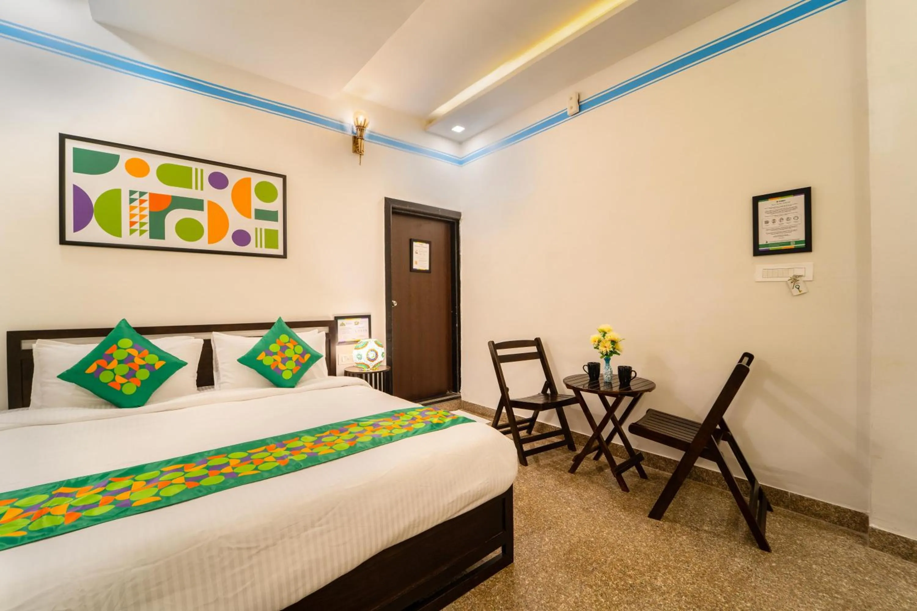 Bedroom, Bed in Treebo Blu Vvu