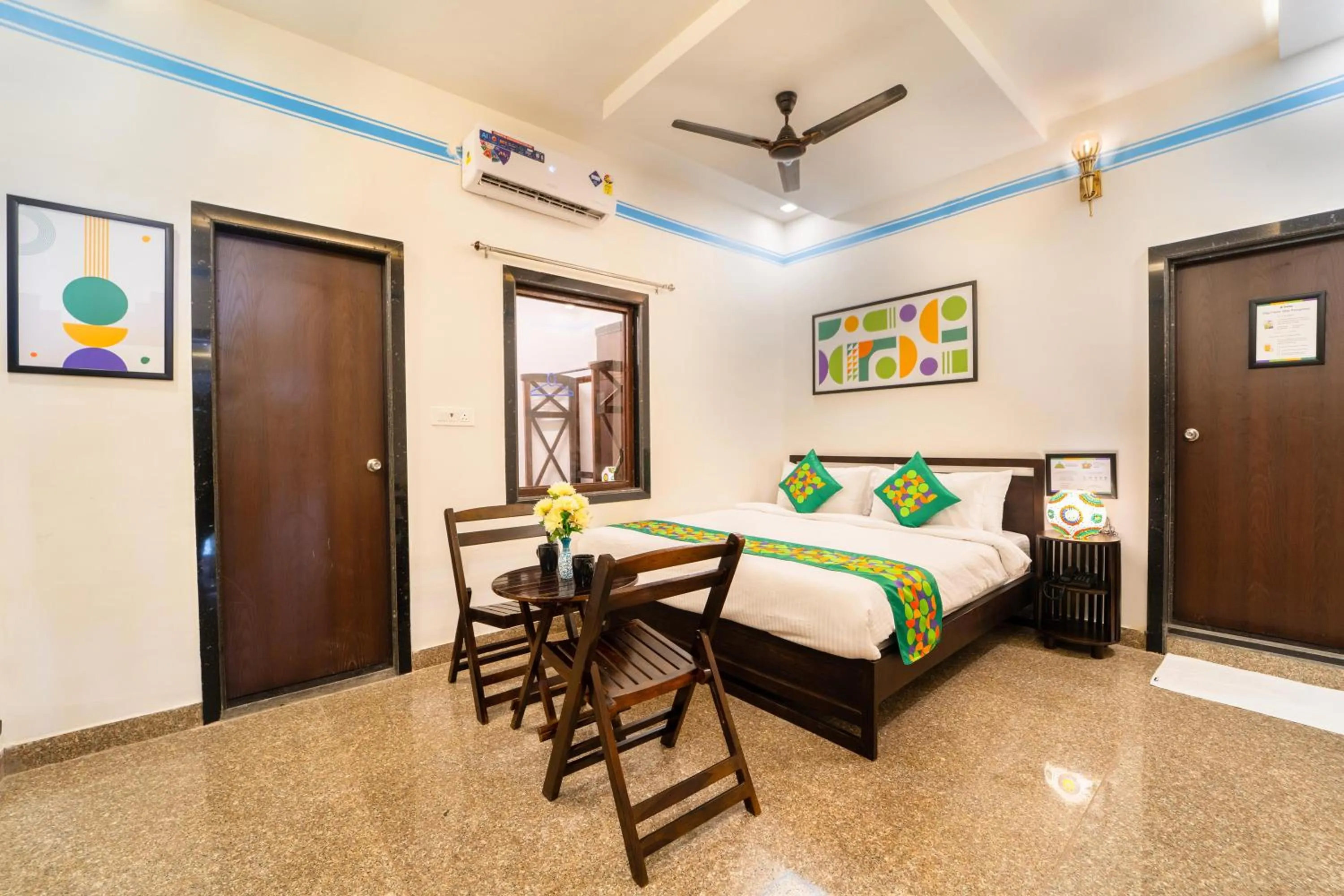 Bedroom, Bed in Treebo Blu Vvu