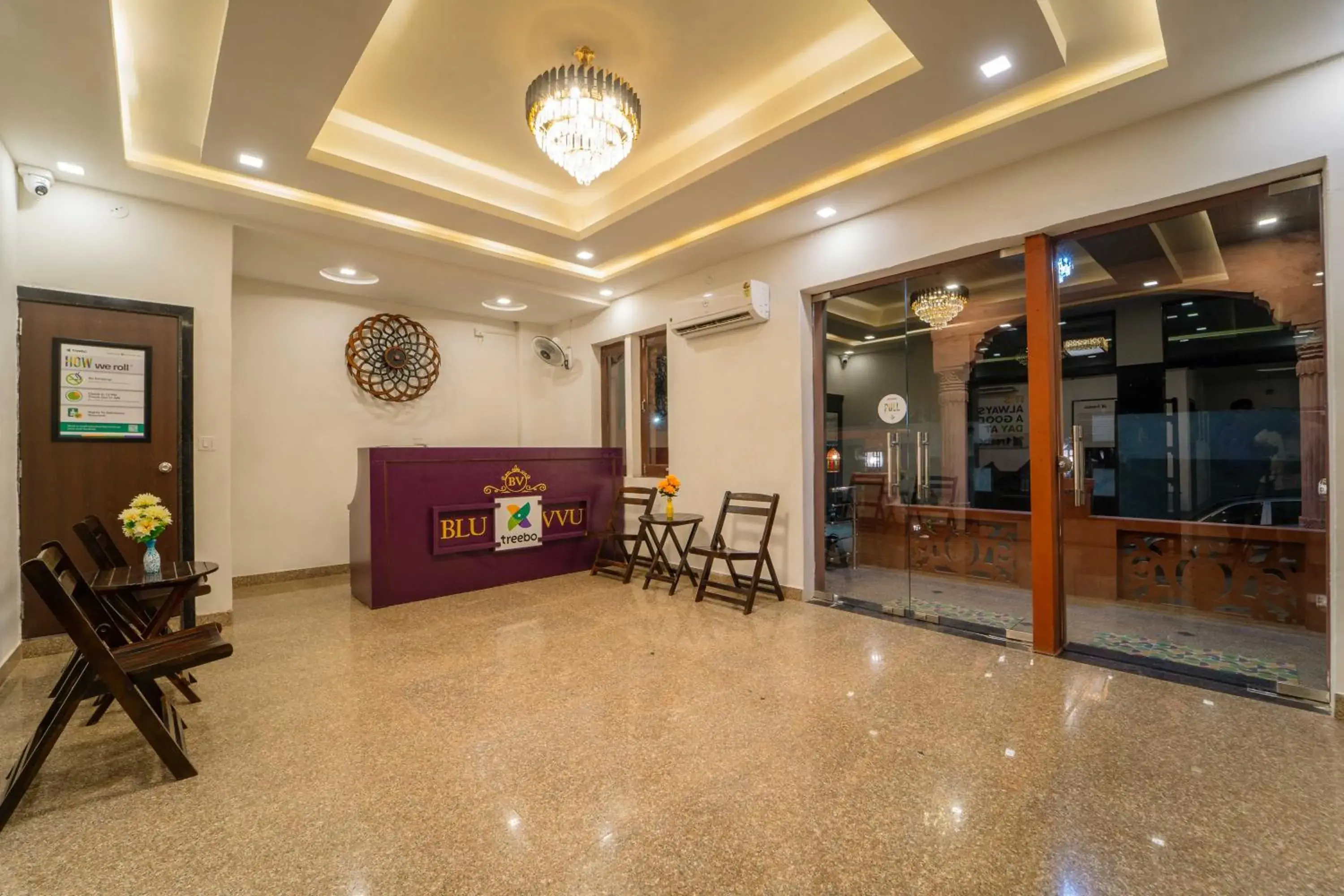 Lobby or reception in Treebo Blu Vvu Lobby or reception in Treebo Blu Vvu