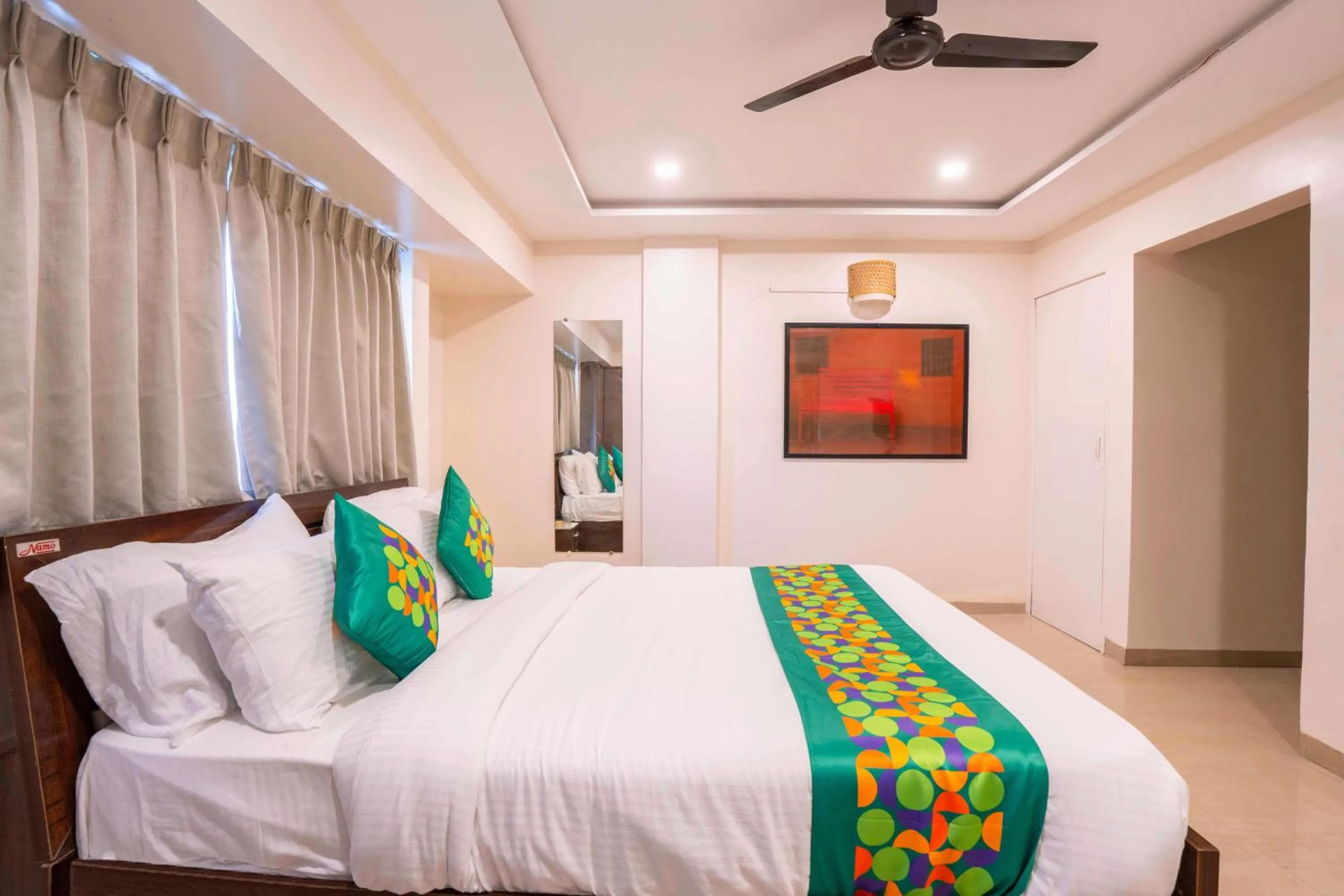 Bedroom, Bed in Treebo Royal Comfort Atithi