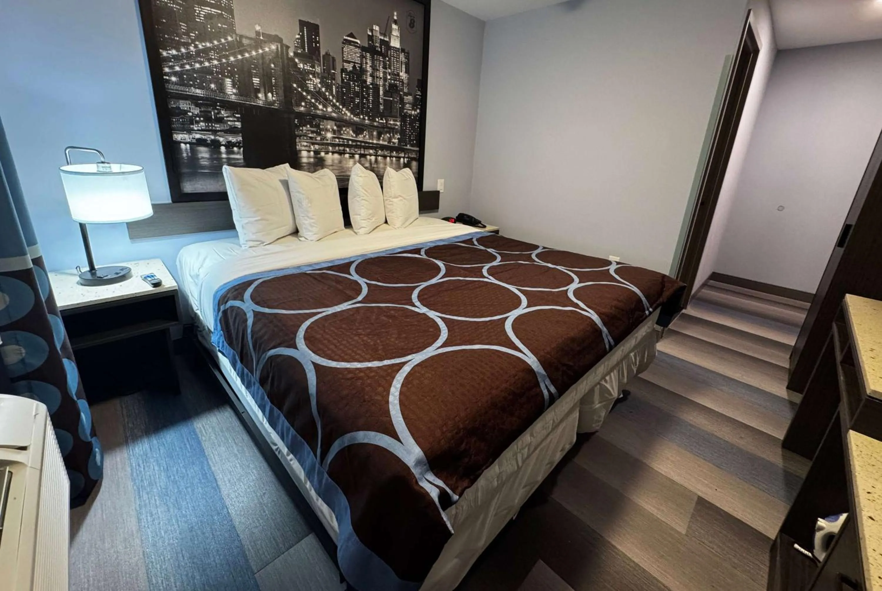 Photo of the whole room, Bed in Super 8 by Wyndham Brooklyn Fulton Street Broadway Junction