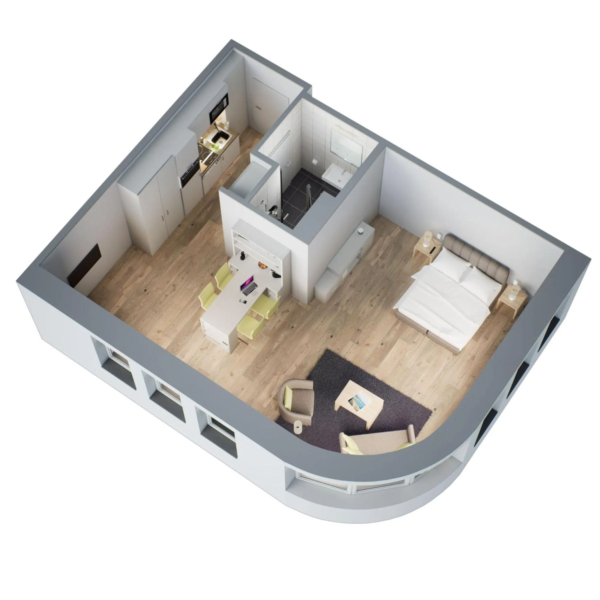 Photo of the whole room, Bed in ADAPT APARTMENT HOTEL Siegen