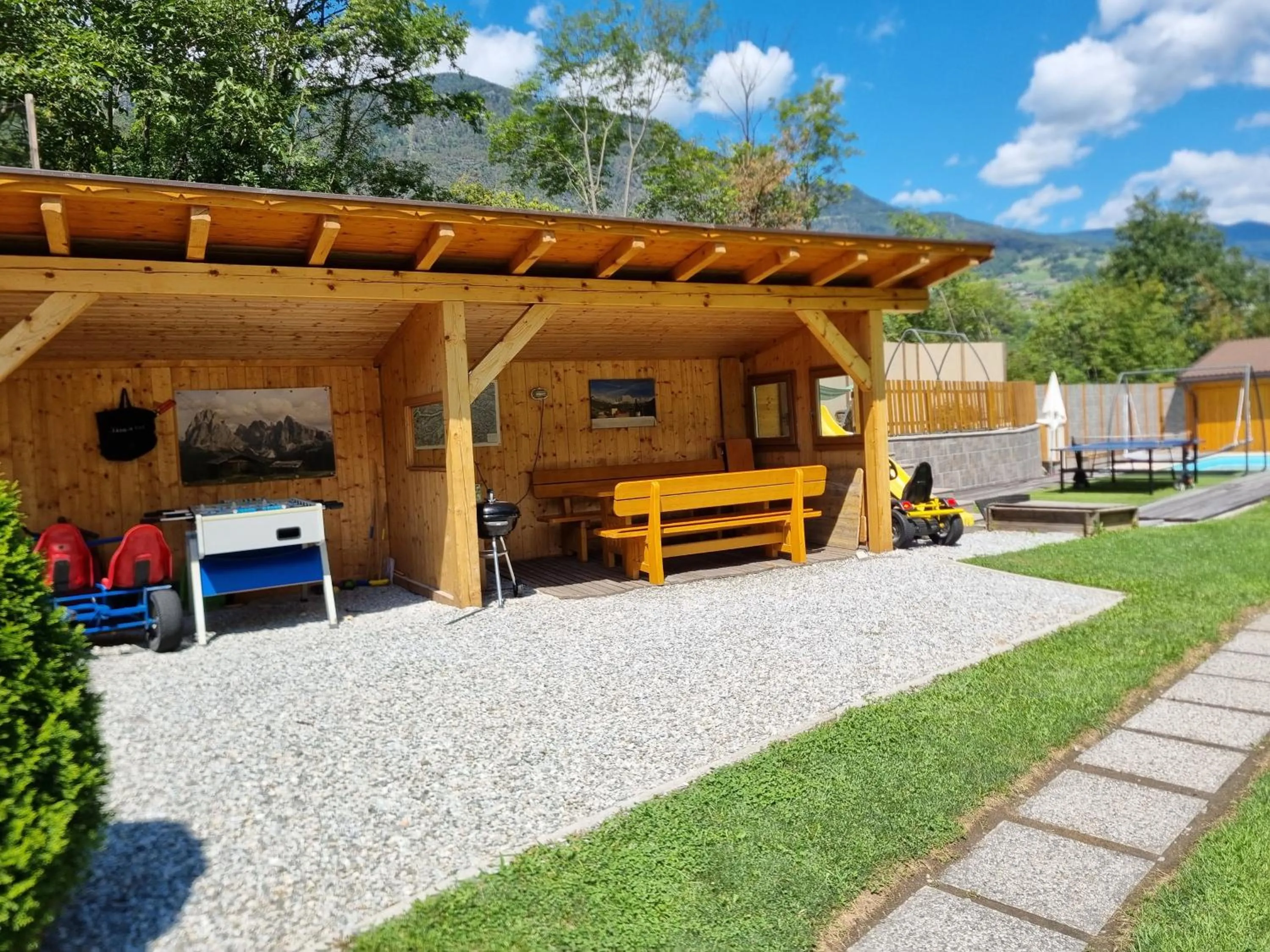 BBQ facilities in Ferienwohnungen Koflerhof