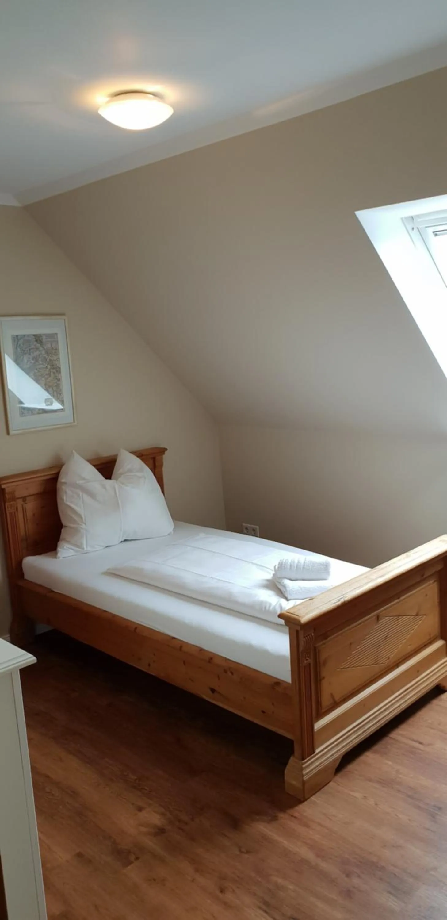 Bed in Airport Hotel One Aparthotel Sylt