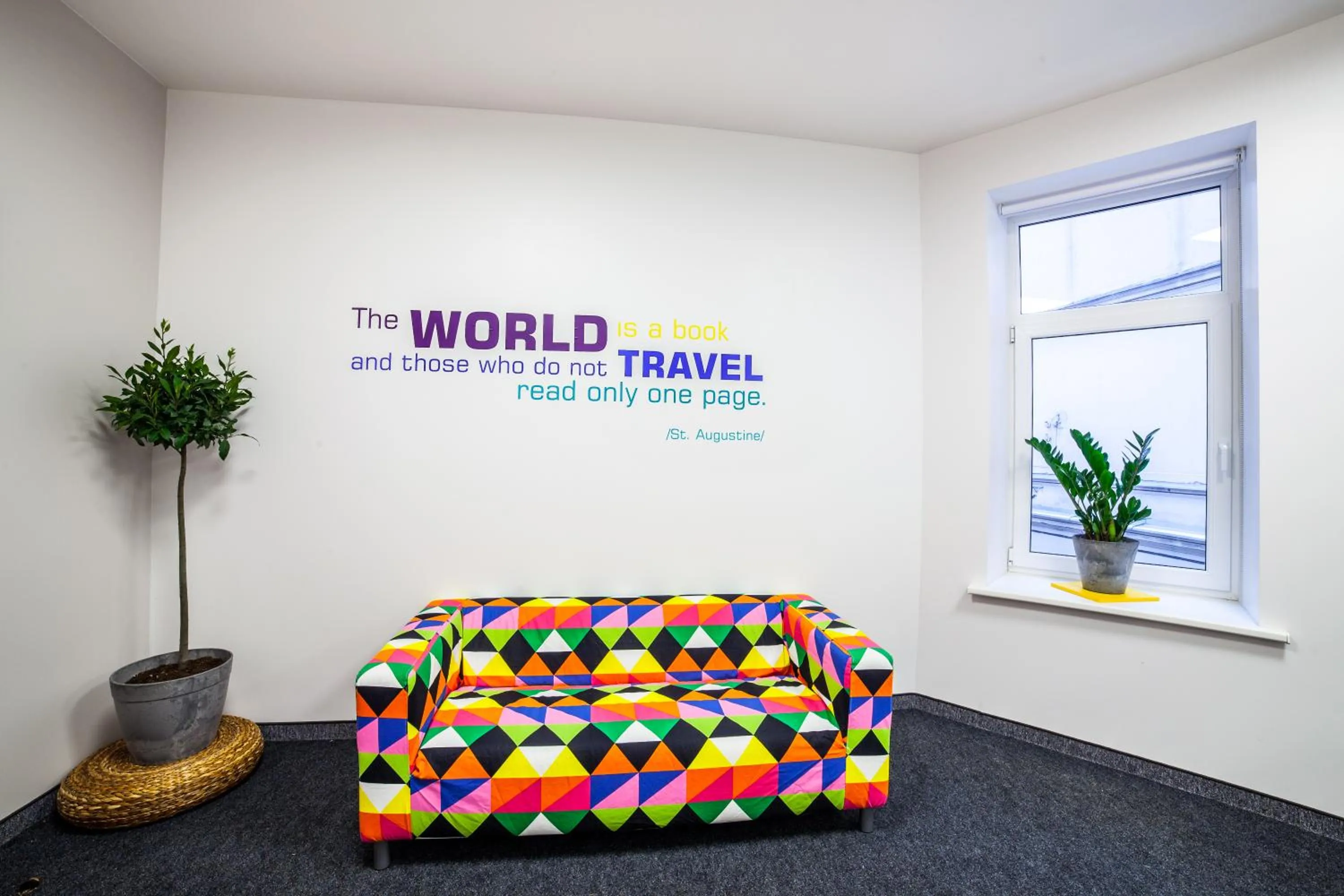 Communal lounge/ TV room in Mosaic Hotel