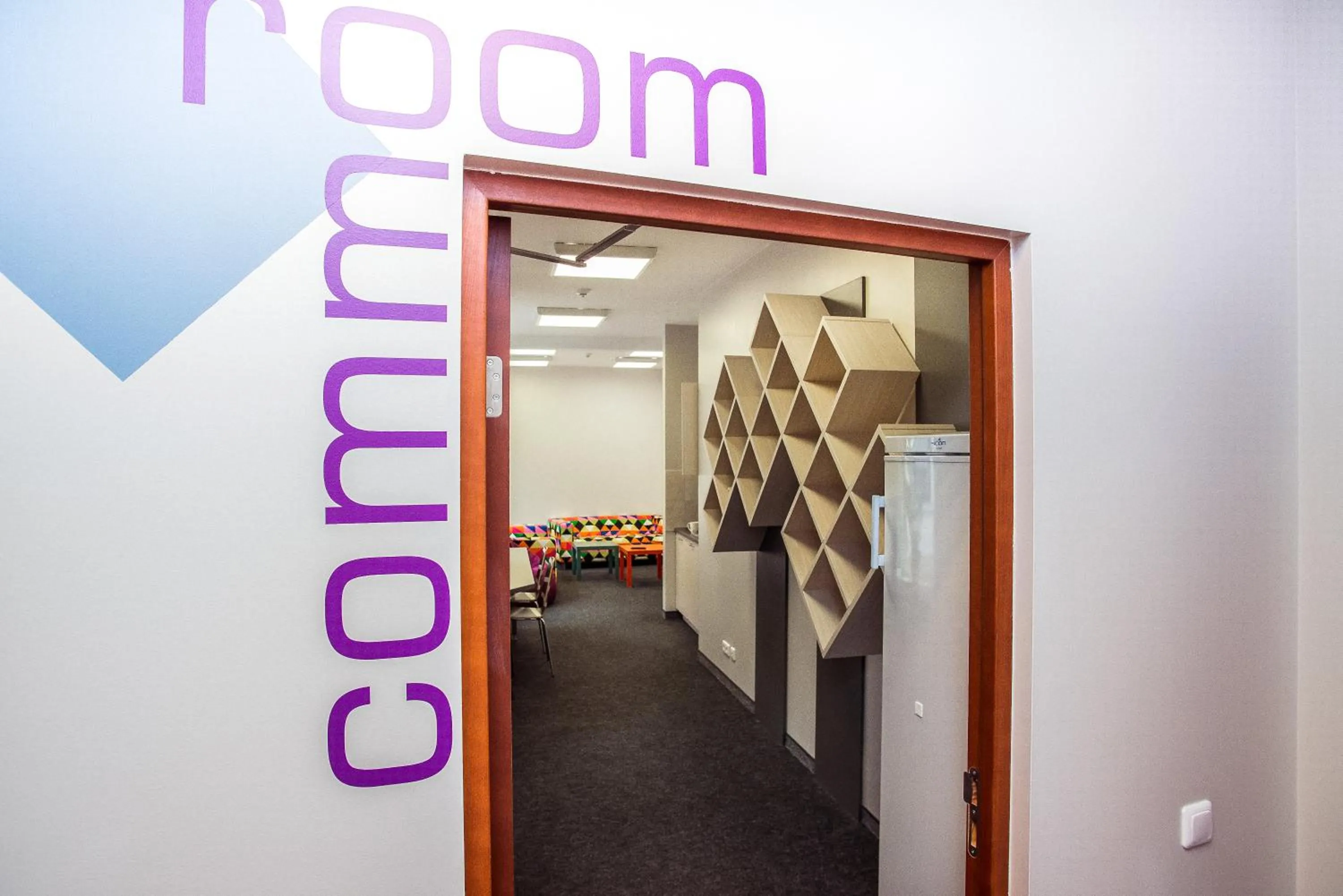 Communal kitchen in Mosaic Hotel