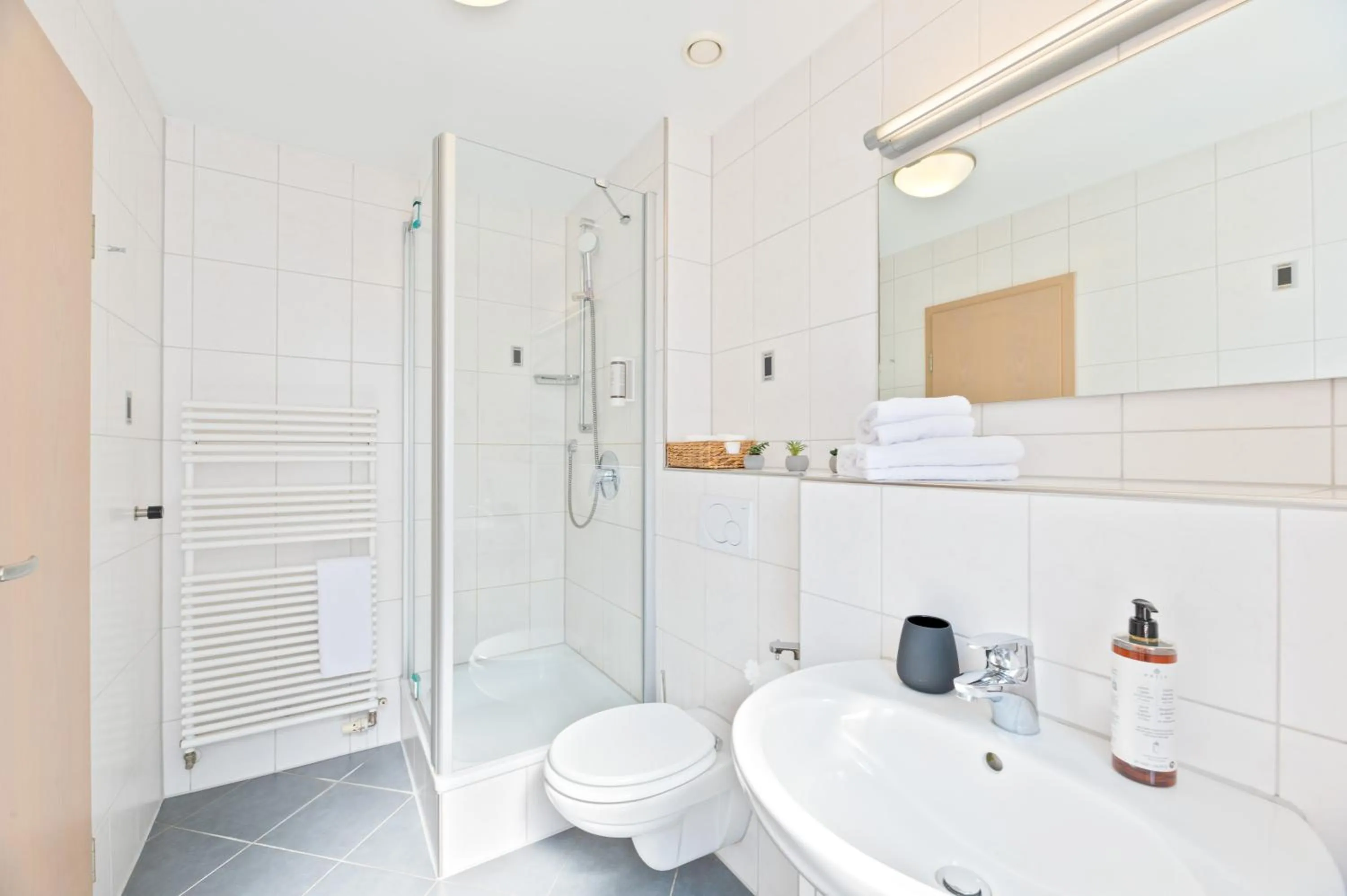 Shower in Gästehaus Andrea