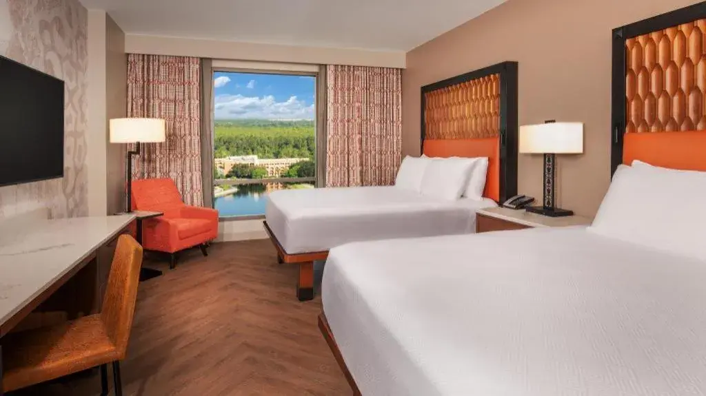 Bed in Disney's Coronado Springs Resort Bed in Disney's Coronado Springs Resort