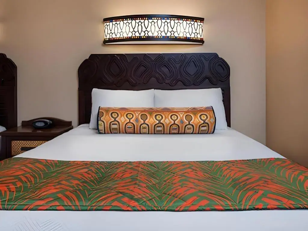 Bed in Disney's Caribbean Beach Resort Bed in Disney's Caribbean Beach Resort