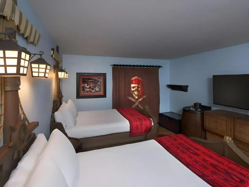 Bed in Disney's Caribbean Beach Resort Bed in Disney's Caribbean Beach Resort