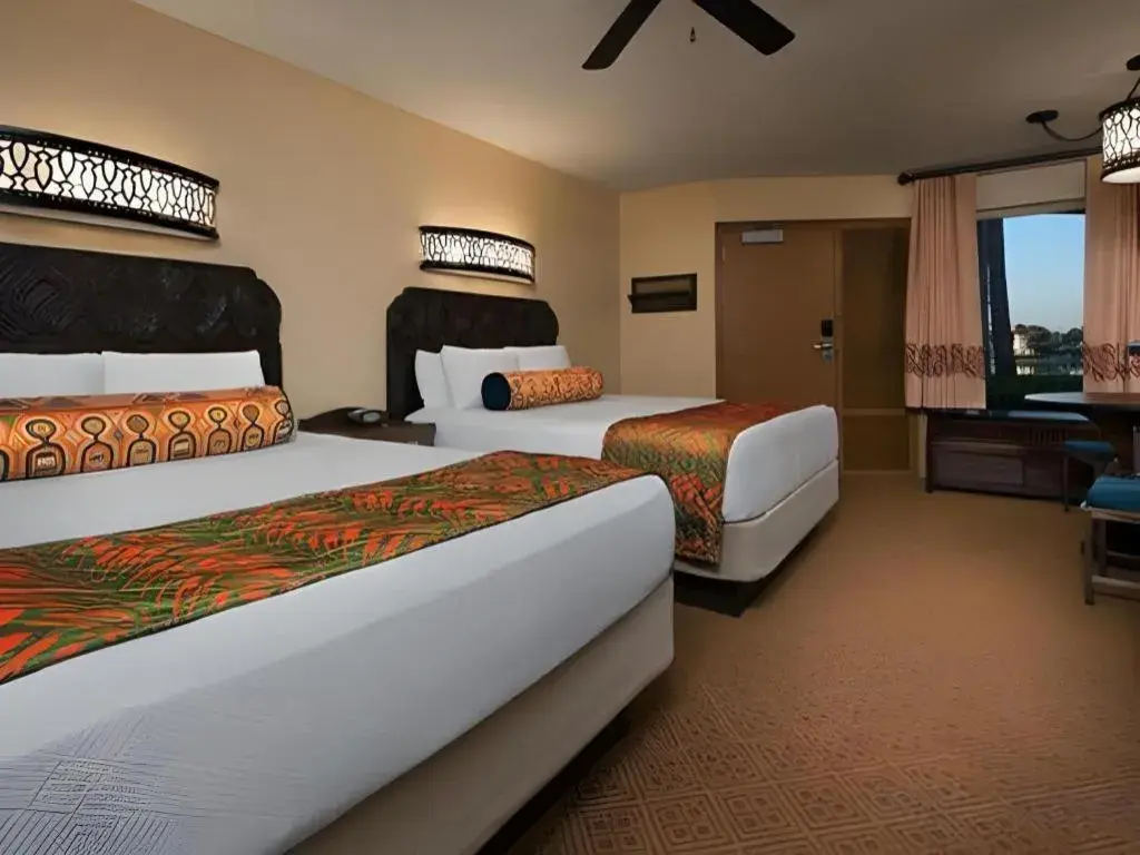 Bed in Disney's Caribbean Beach Resort Bed in Disney's Caribbean Beach Resort