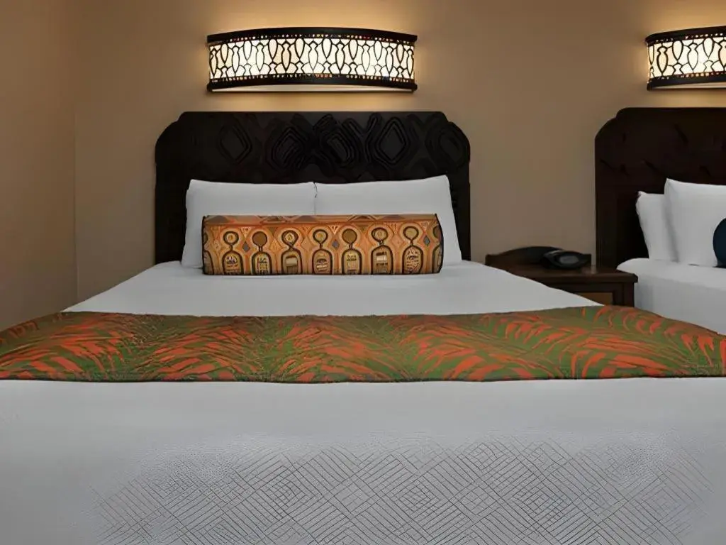 Bed in Disney's Caribbean Beach Resort Bed in Disney's Caribbean Beach Resort