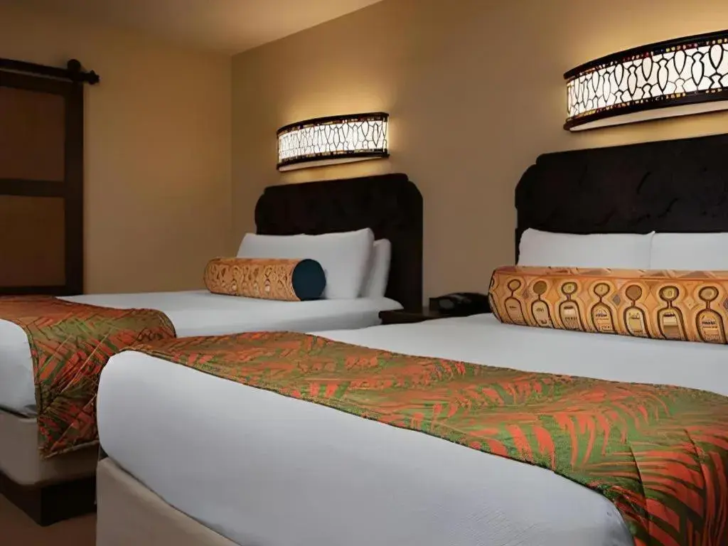 Bed in Disney's Caribbean Beach Resort Bed in Disney's Caribbean Beach Resort