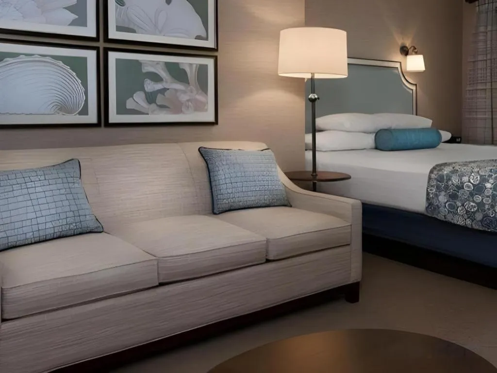 Bed in Disney's Beach Club Resort