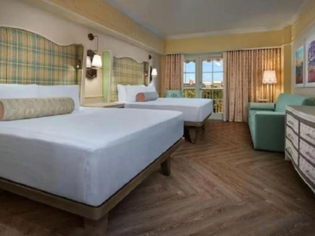 Bed in Disney's Boardwalk Inn
