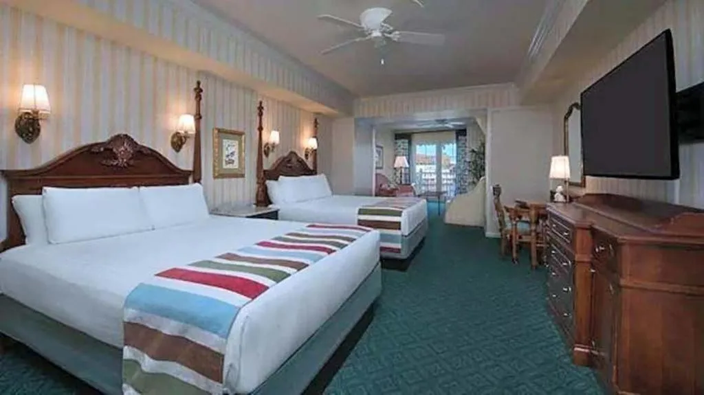 Bed in Disney's Boardwalk Inn