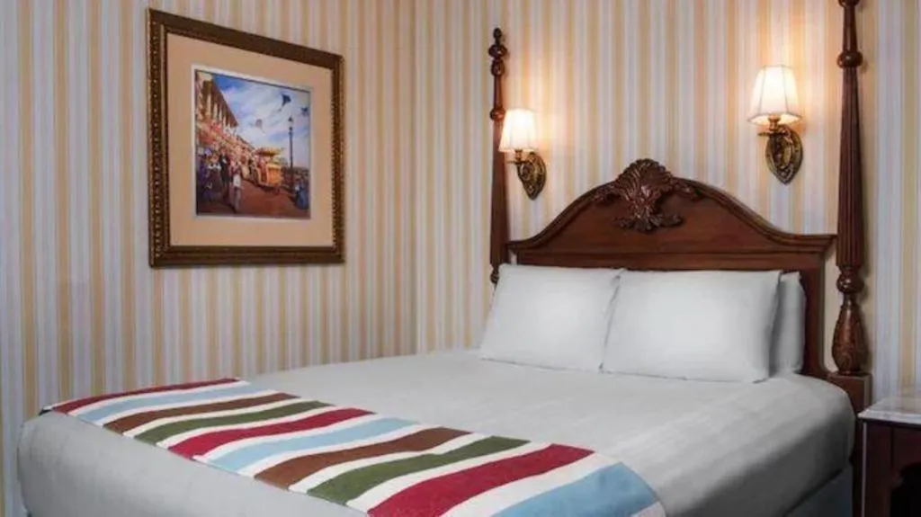 Bed in Disney's Boardwalk Inn