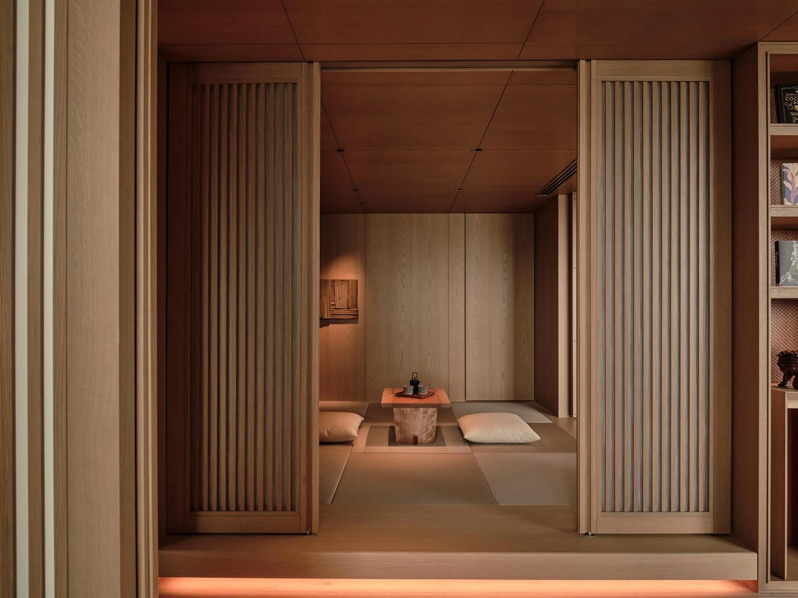 Living room, Bed in Patina Osaka