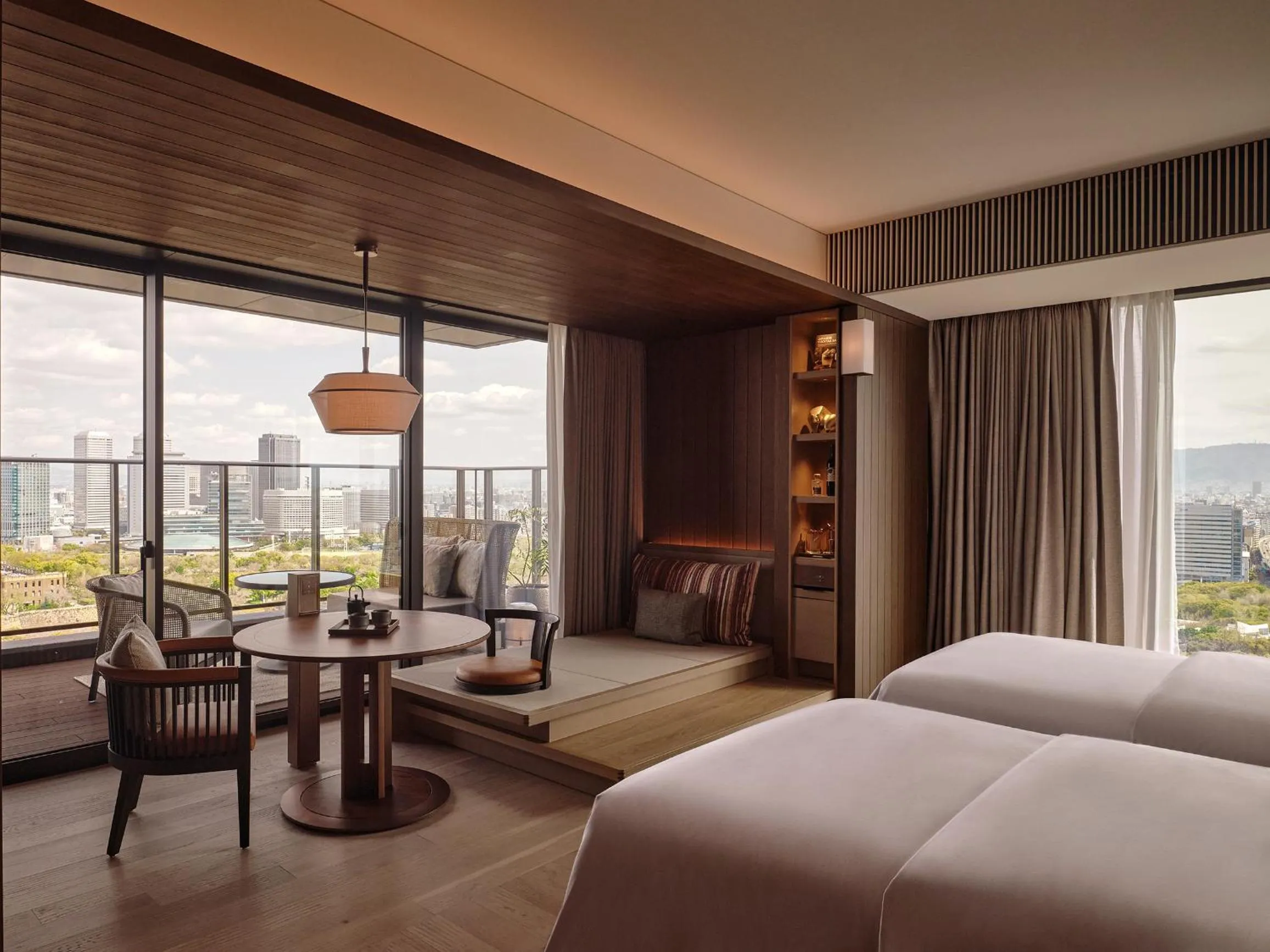 Dining area, Bed in Patina Osaka