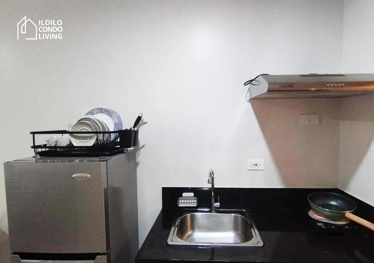 Kitchen or kitchenette in Studio apartment with balcony - Iloilo Condo Living