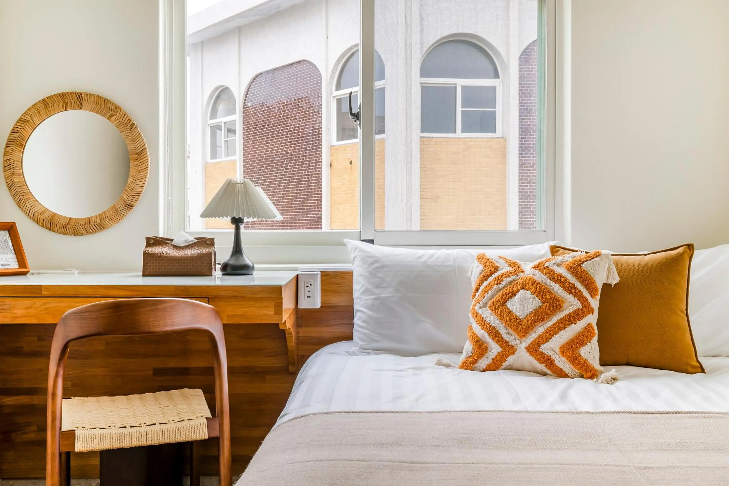 Bed in Penghu Chin Style Inn