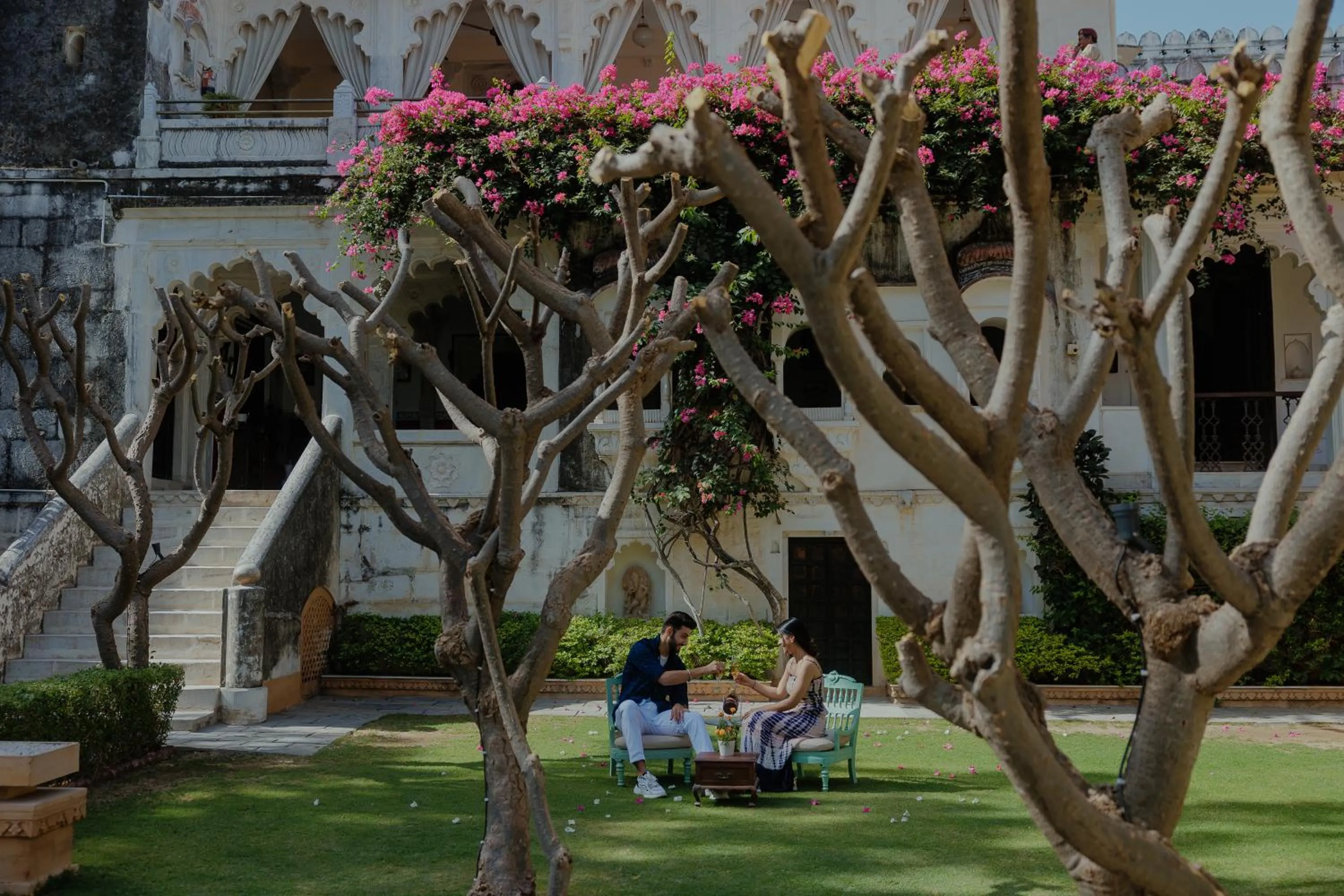 Garden view in The Rawla Narlai - A Luxury Heritage Stay in Leopard Country