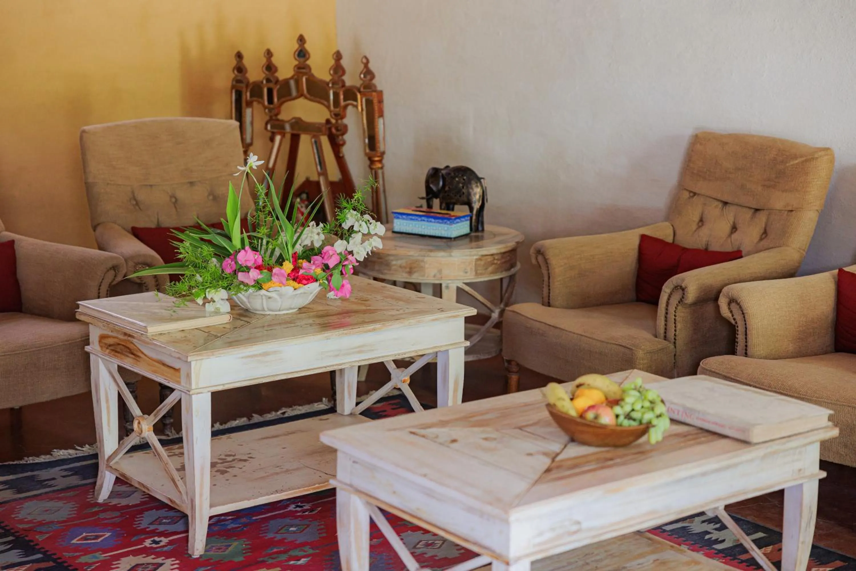 Seating area in The Rawla Narlai - A Luxury Heritage Stay in Leopard Country