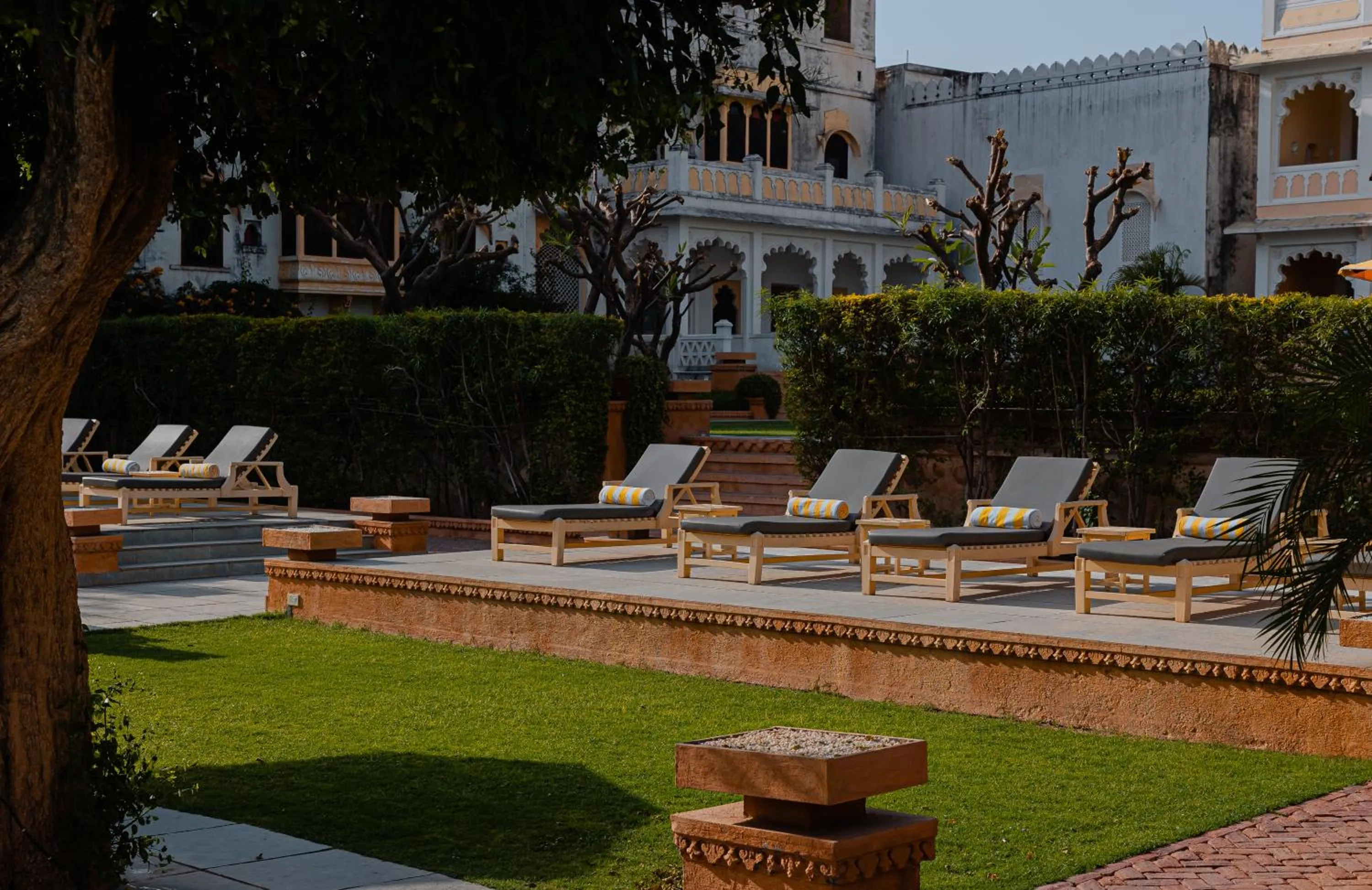 Garden view in The Rawla Narlai - A Luxury Heritage Stay in Leopard Country