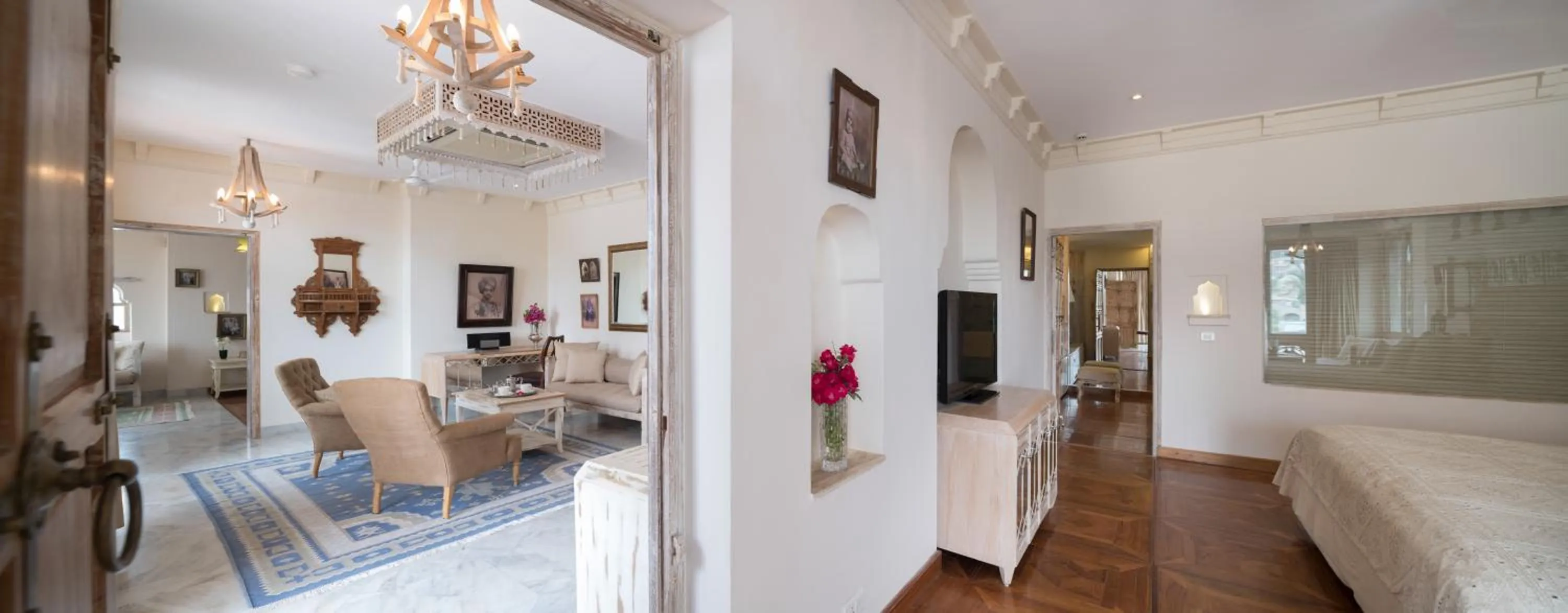 Living room in The Rawla Narlai - A Luxury Heritage Stay in Leopard Country