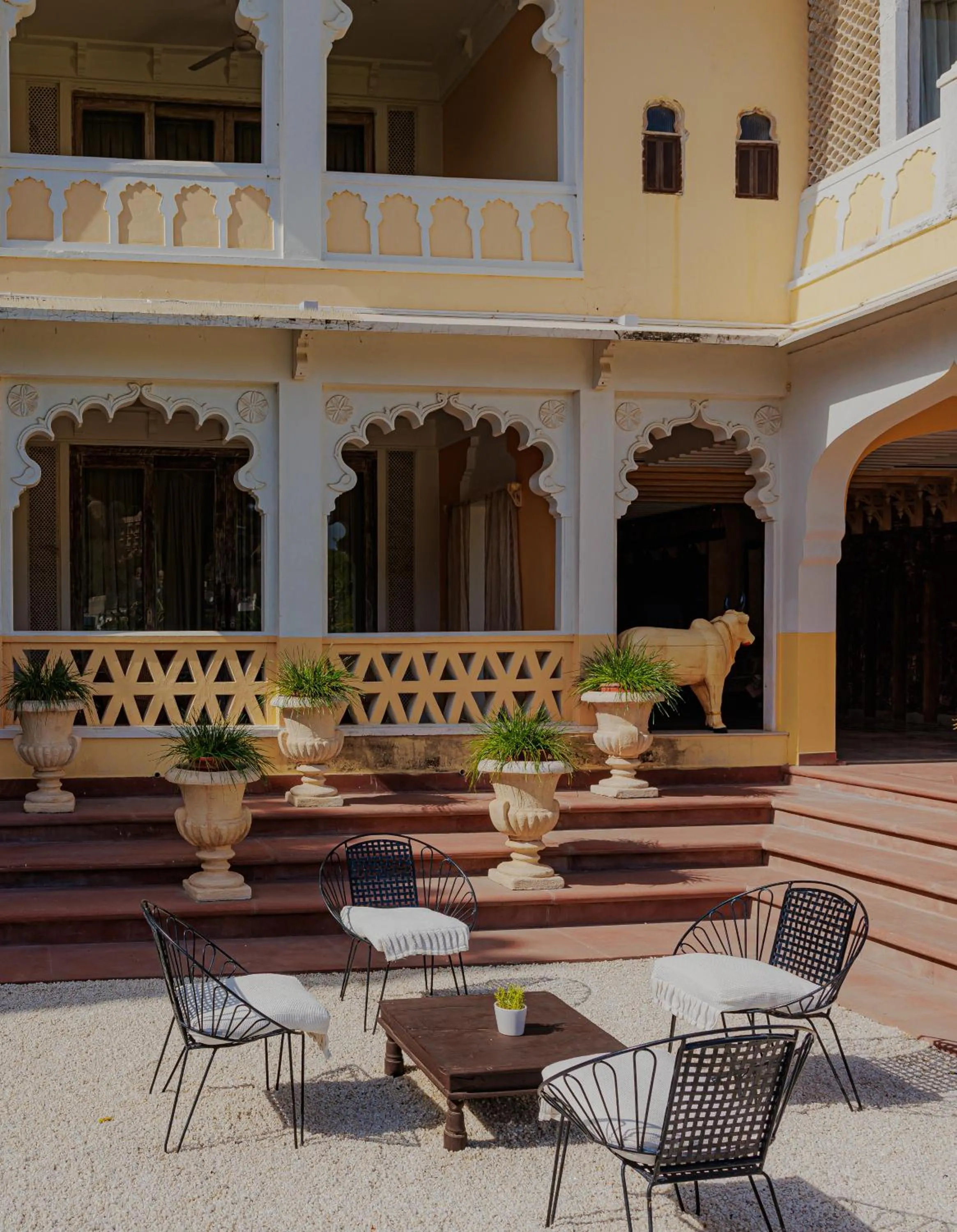 Seating area in The Rawla Narlai - A Luxury Heritage Stay in Leopard Country