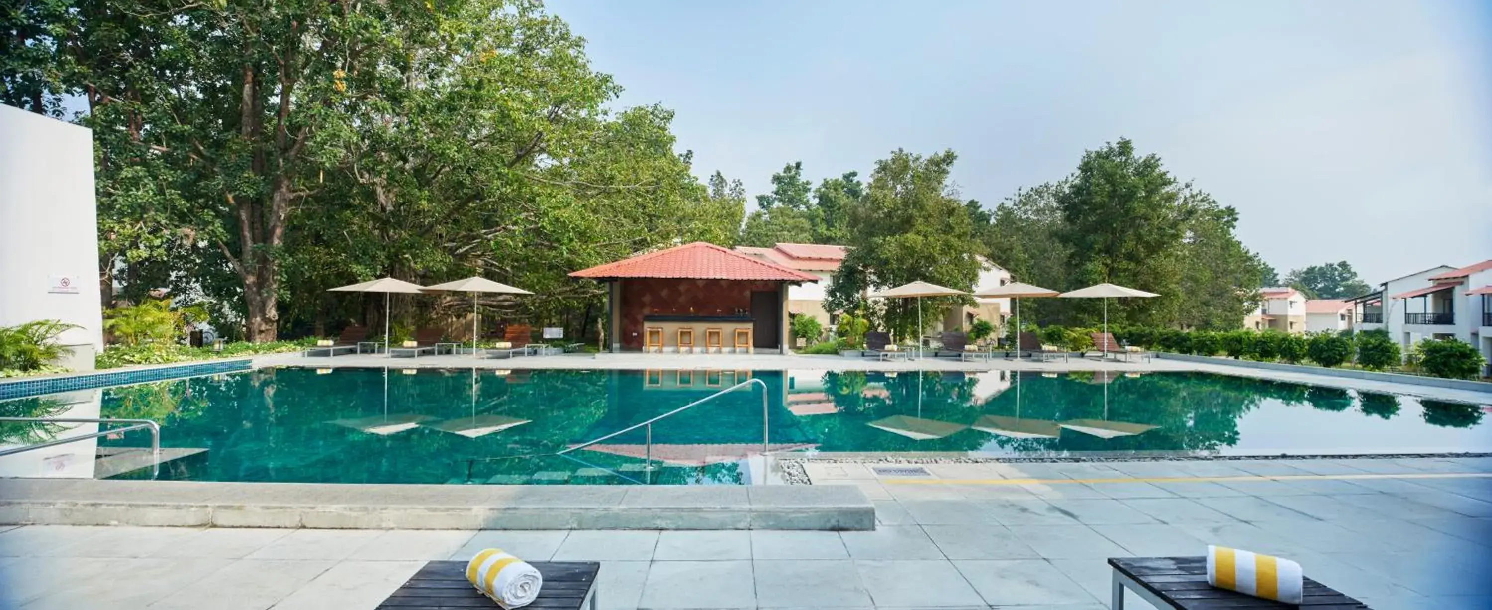 Swimming pool in Club Mahindra Kanha Swimming pool in Club Mahindra Kanha